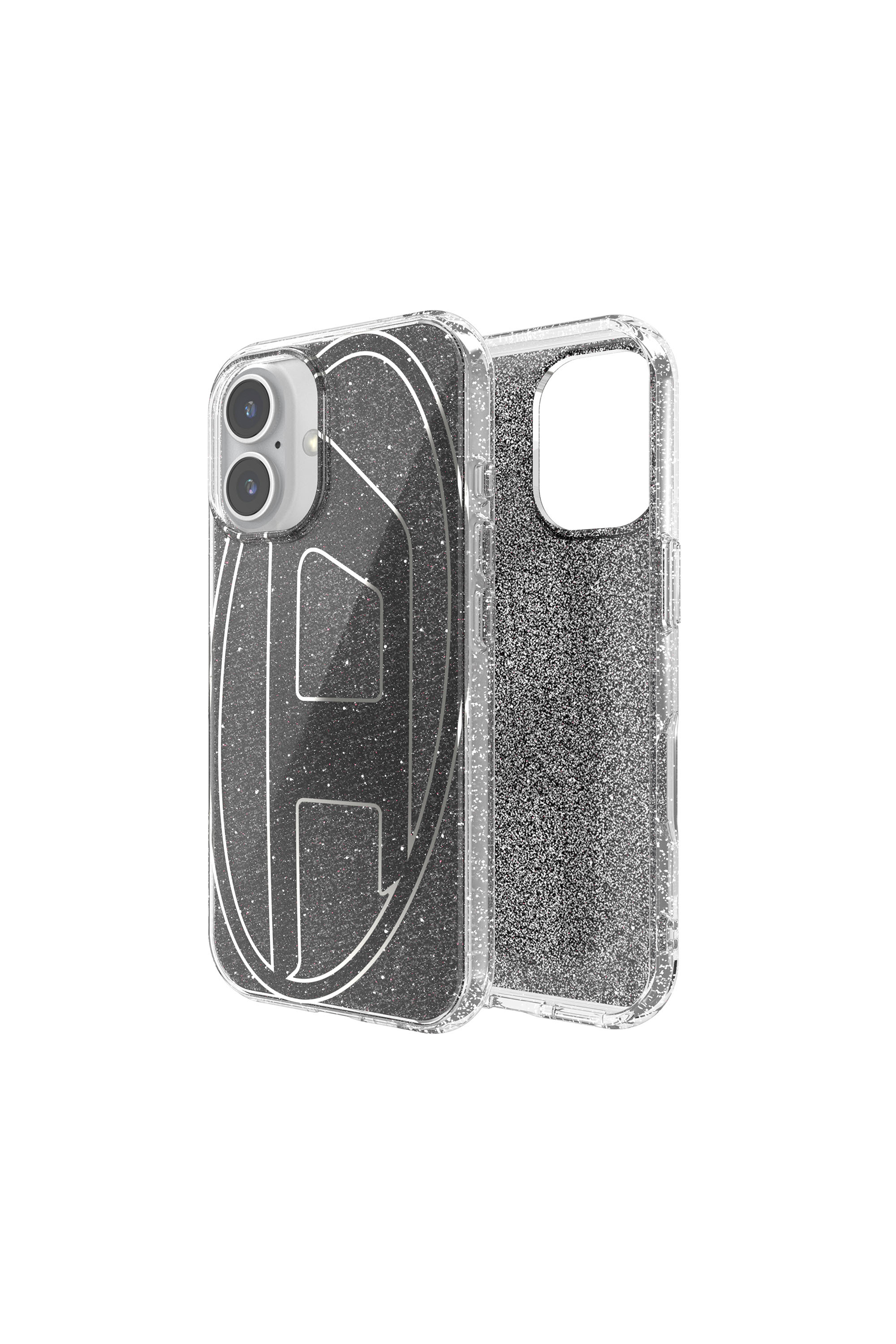 Diesel - 60147 AOP CASE, Coque pailletée pour l'iP 16 Mixte in Noir - 1