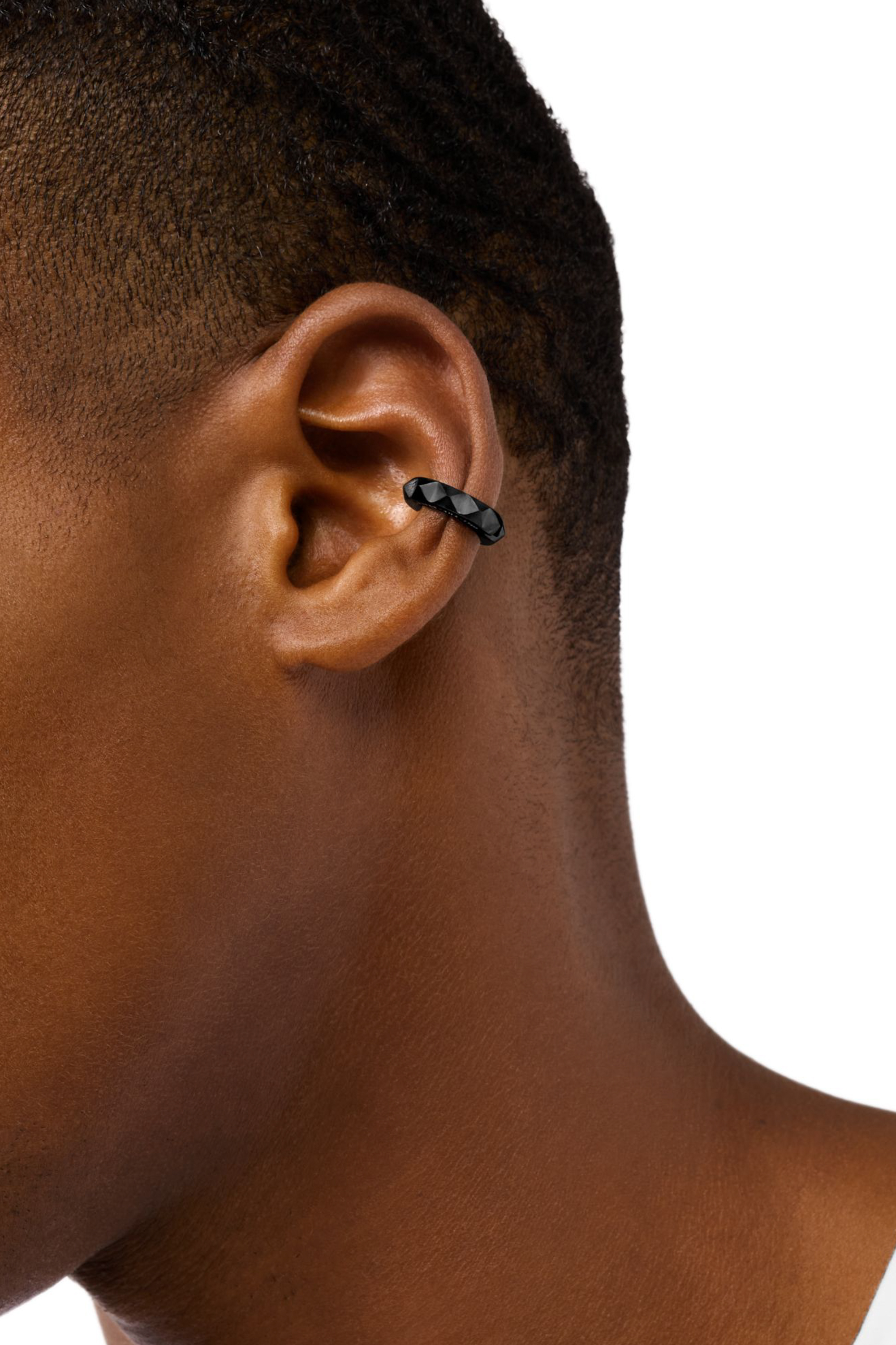Diesel - DX1556001 JEWEL, Unisex's Black Stainless Steel Cuff Earring in Black - 3