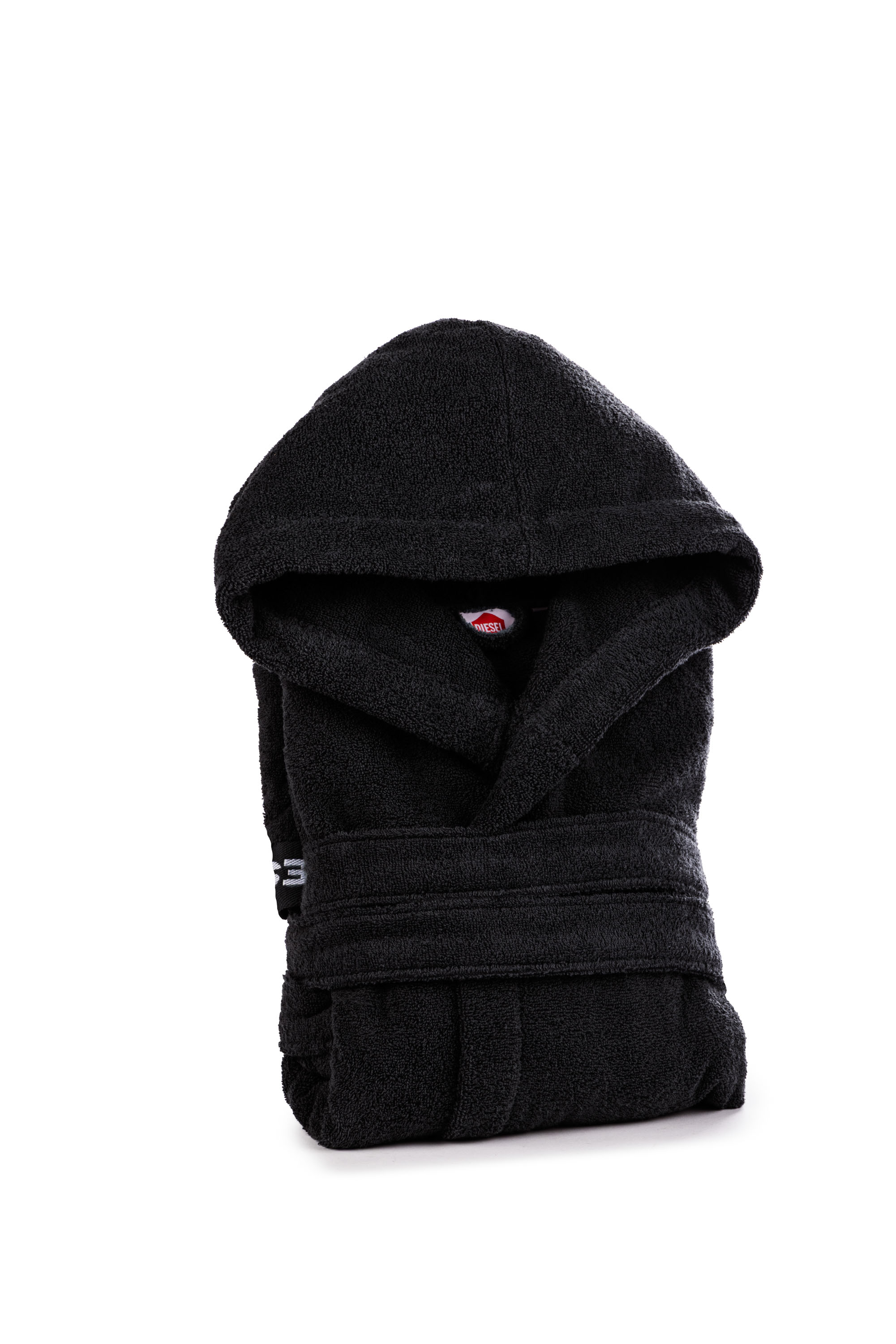 Diesel - 1015125 LOGO-COTTON BATHROBE SIZE XL/XXL, Peignoir en Éponge de Coton, Taille XL/XXL Mixte in Noir - 1