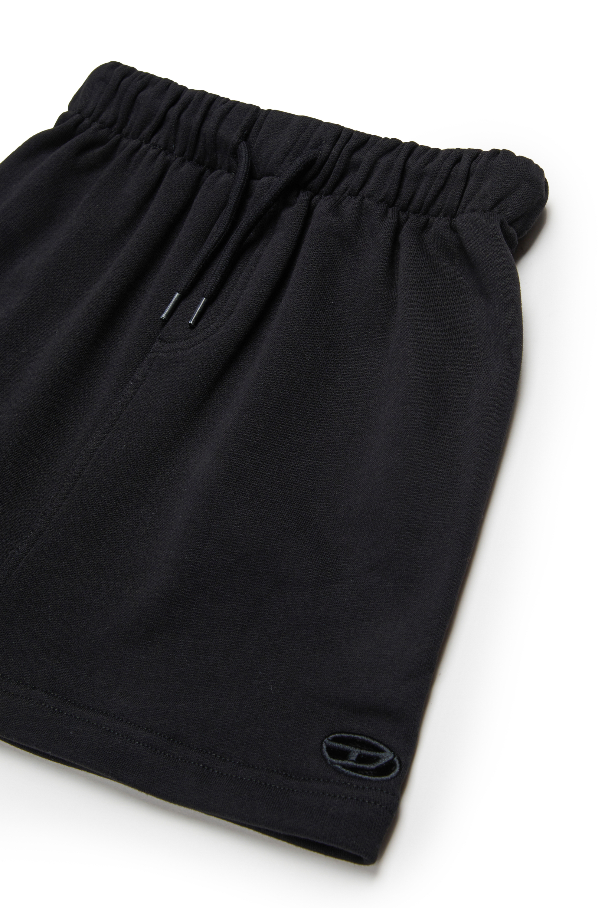 Diesel - GOSPY, Mini-jupe avec cut-out à logo Oval D Femme in Noir - 3