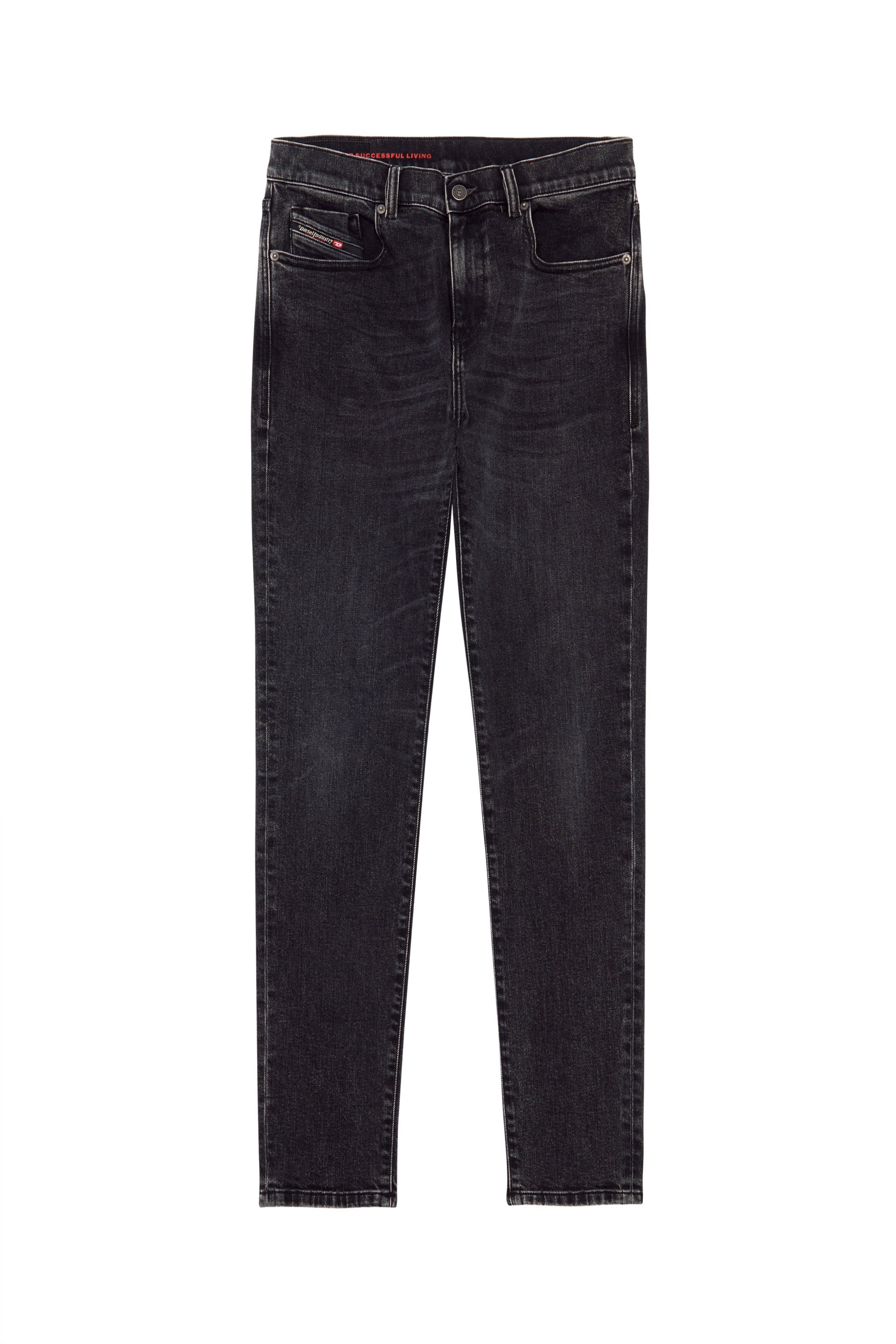 Diesel - Slim Jeans 2019 D-Strukt 09B83, Noir/Gris foncé - Image 7