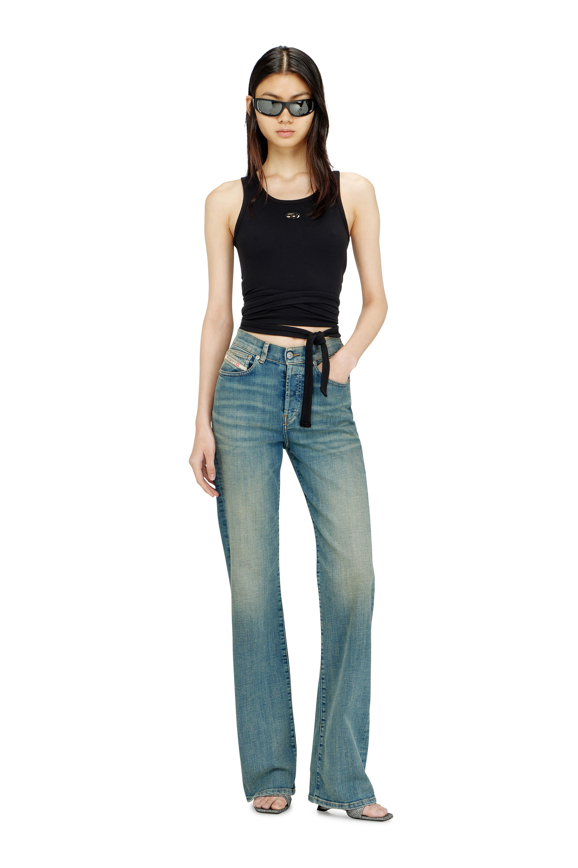 Diesel - T-ANKY-TAIL-S1, Crop top &agrave; design crois&eacute; Femme in ToBeDefined - 1