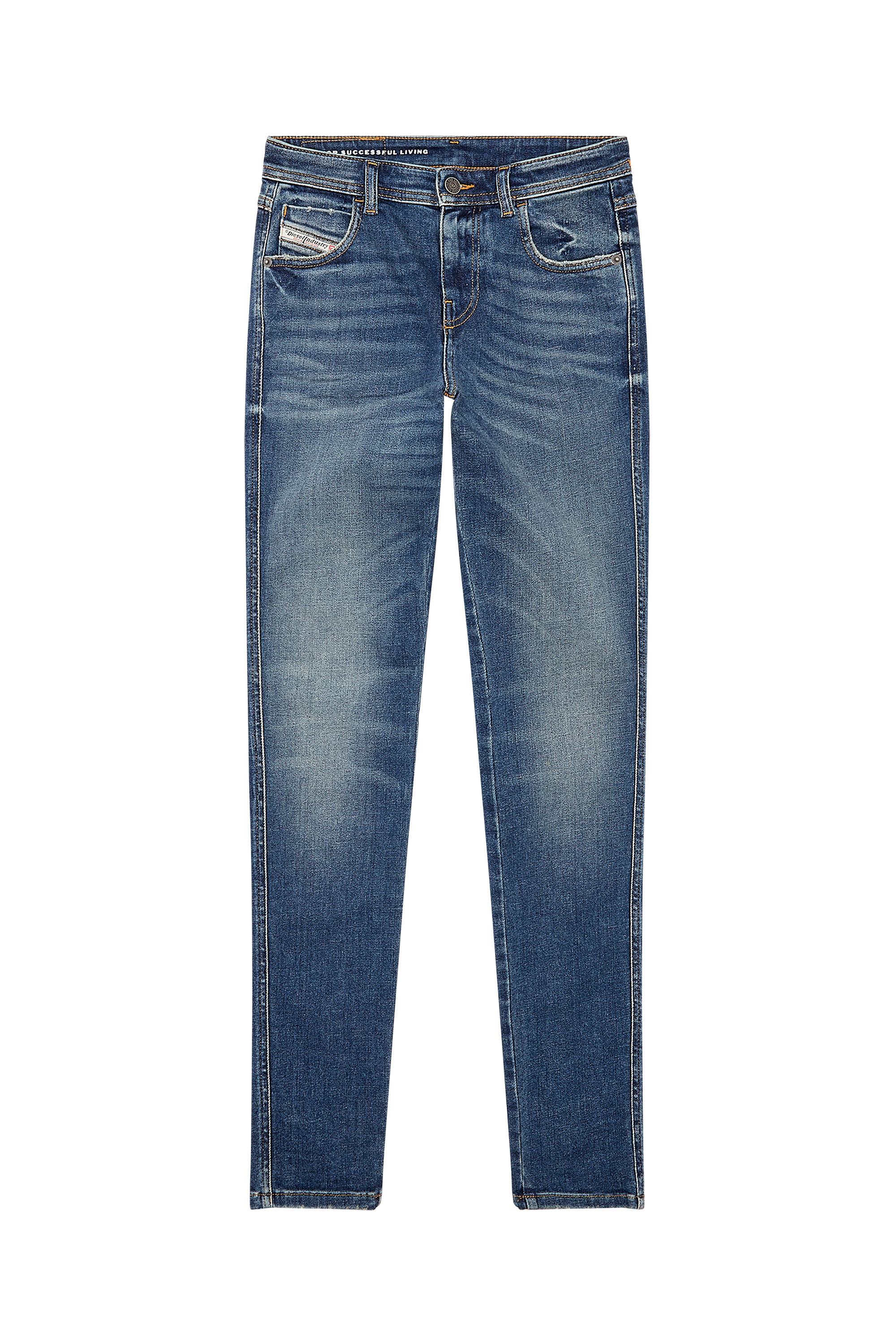 Diesel - Skinny Jeans 2015 Babhila 09G71, Bleu Foncé - Image 5