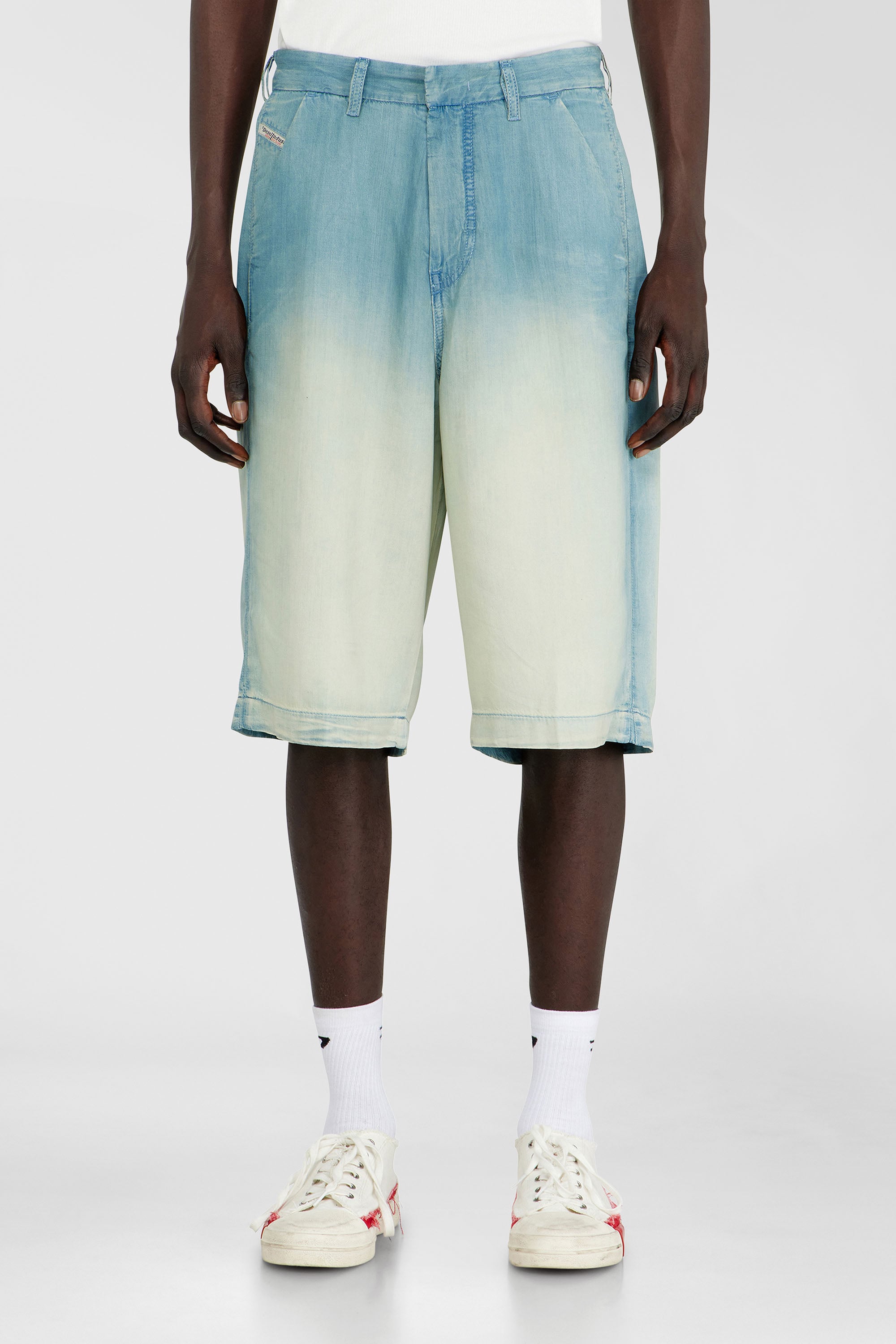 Diesel - D-TYLOR-SHORT-S, Short en denim fluid surteint Homme in Bleu - 1