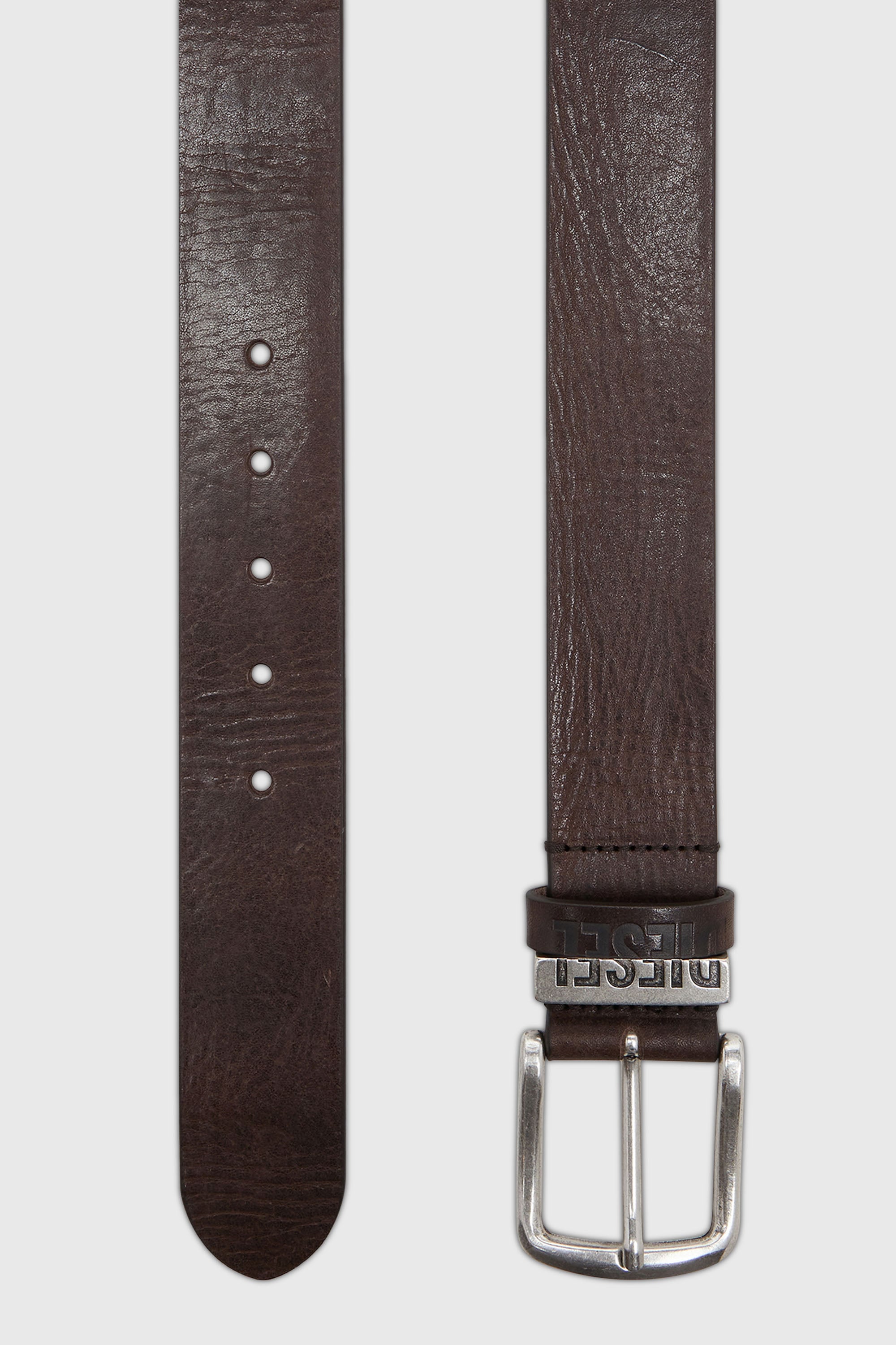 Diesel - B-VISIBLE, Ceinture 3.9 cm avec passants contrast&eacute;s Homme in Marron - 2