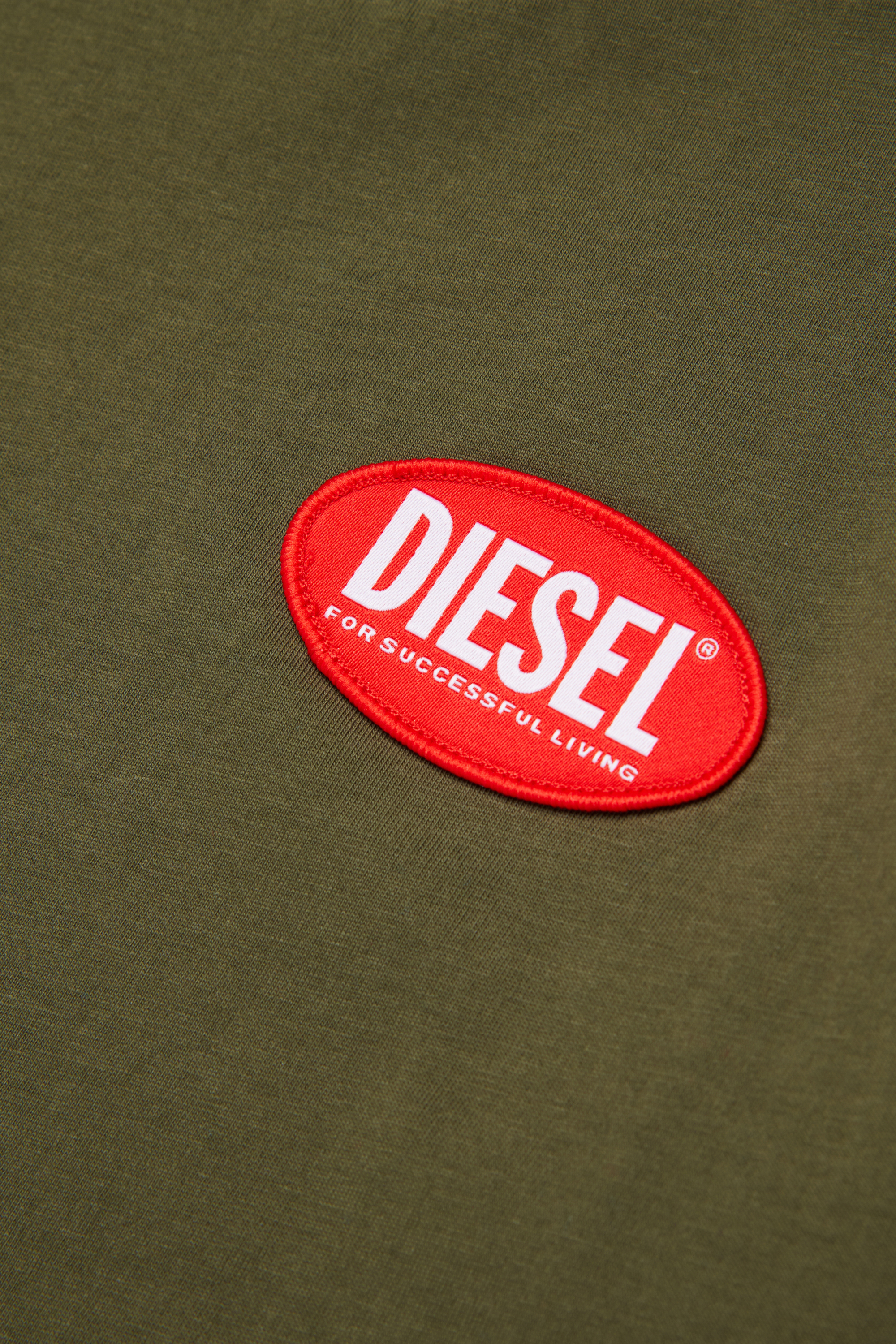 Diesel - TPATCH OVER, T-shirt en coton avec patch Homme in Vert - 4