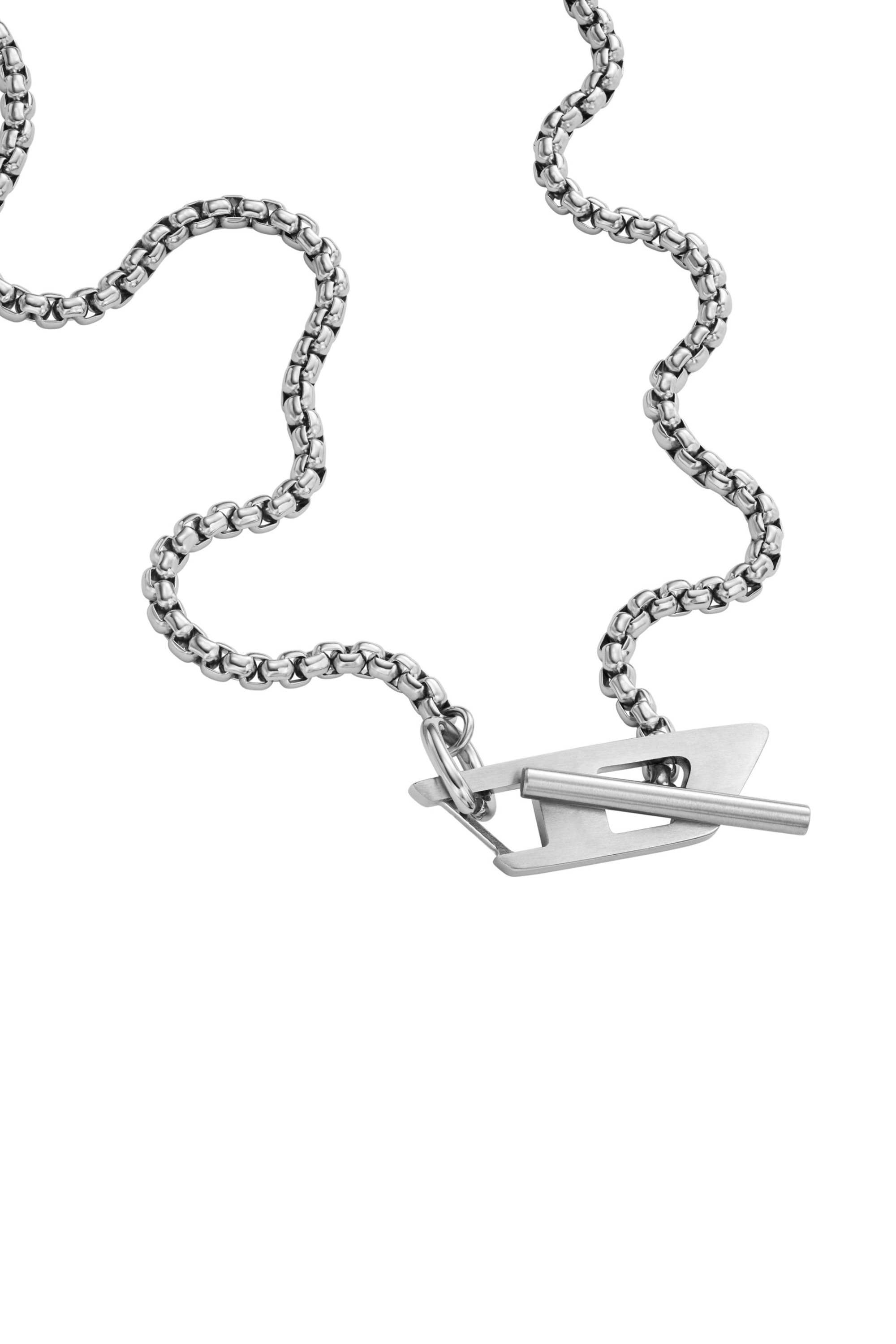 Diesel - DX1477, Unisex Stainless steel chain necklace in Silver - Image 1