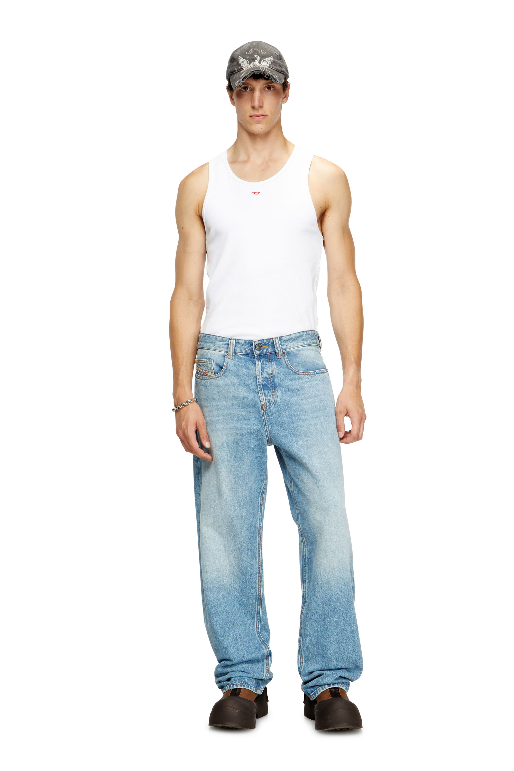 Diesel - T-LIFTY-D, Débardeur avec mini empiècement D Homme in Blanc - 2