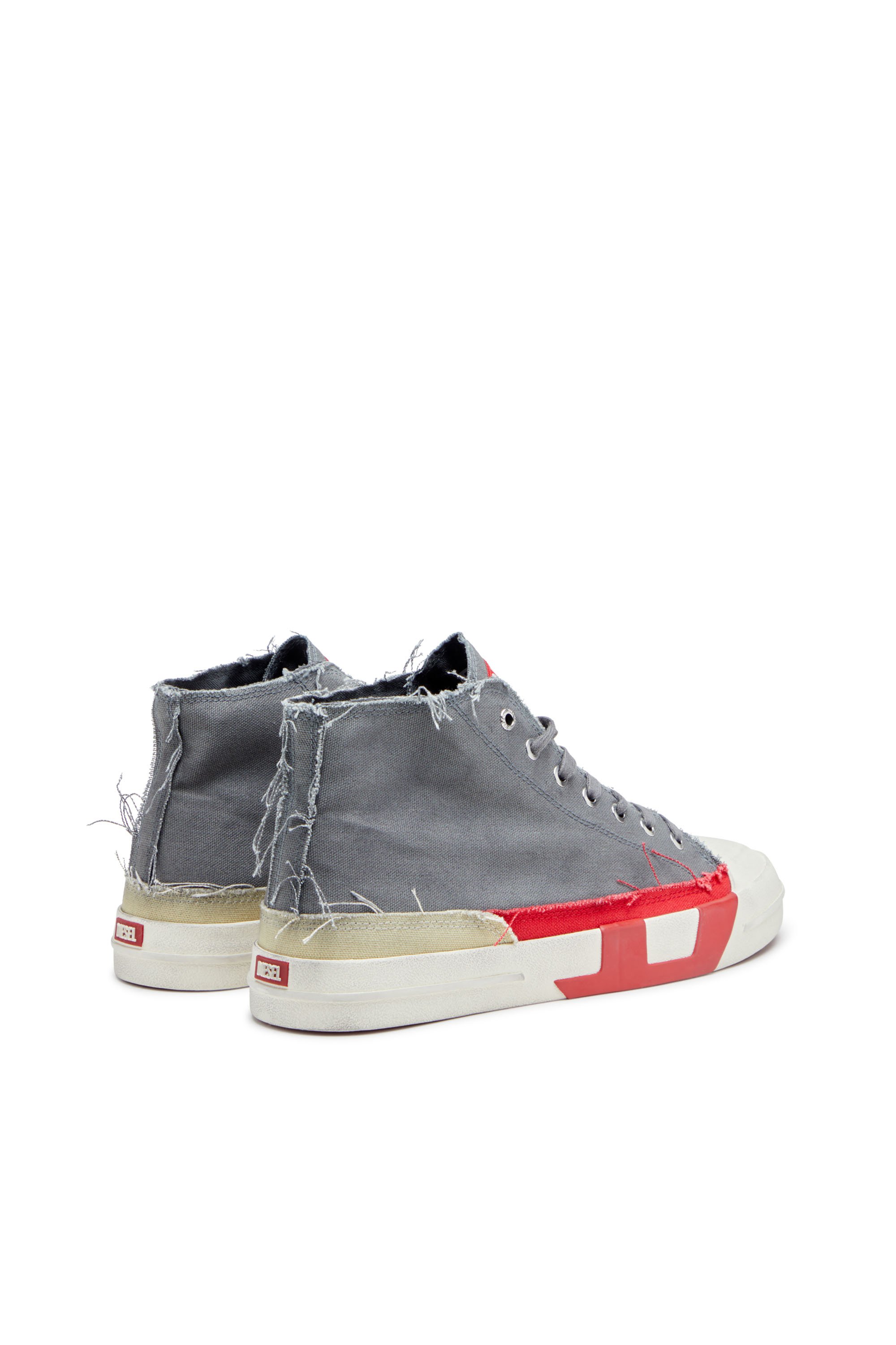 Diesel - S-D-VERSE MID, S-D-Verse-Sneakers montantes en toile à effet sali Homme in Polychrome - 4