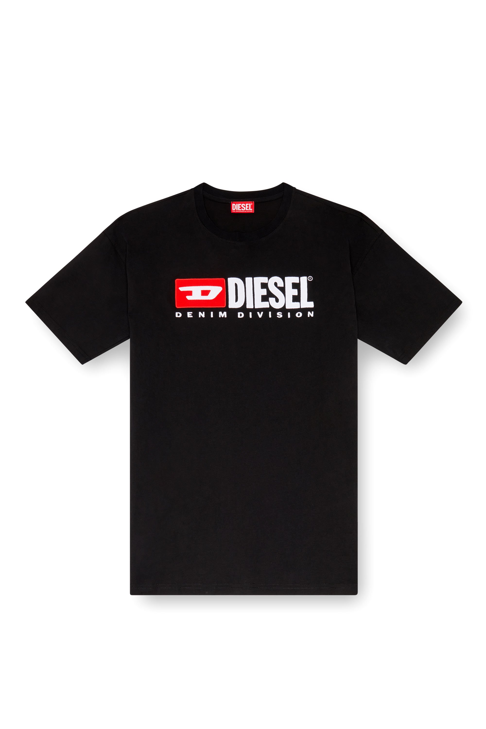 Diesel - T-BOXT-DIV, Man's T-shirt with Diesel patch logo in Black - 3