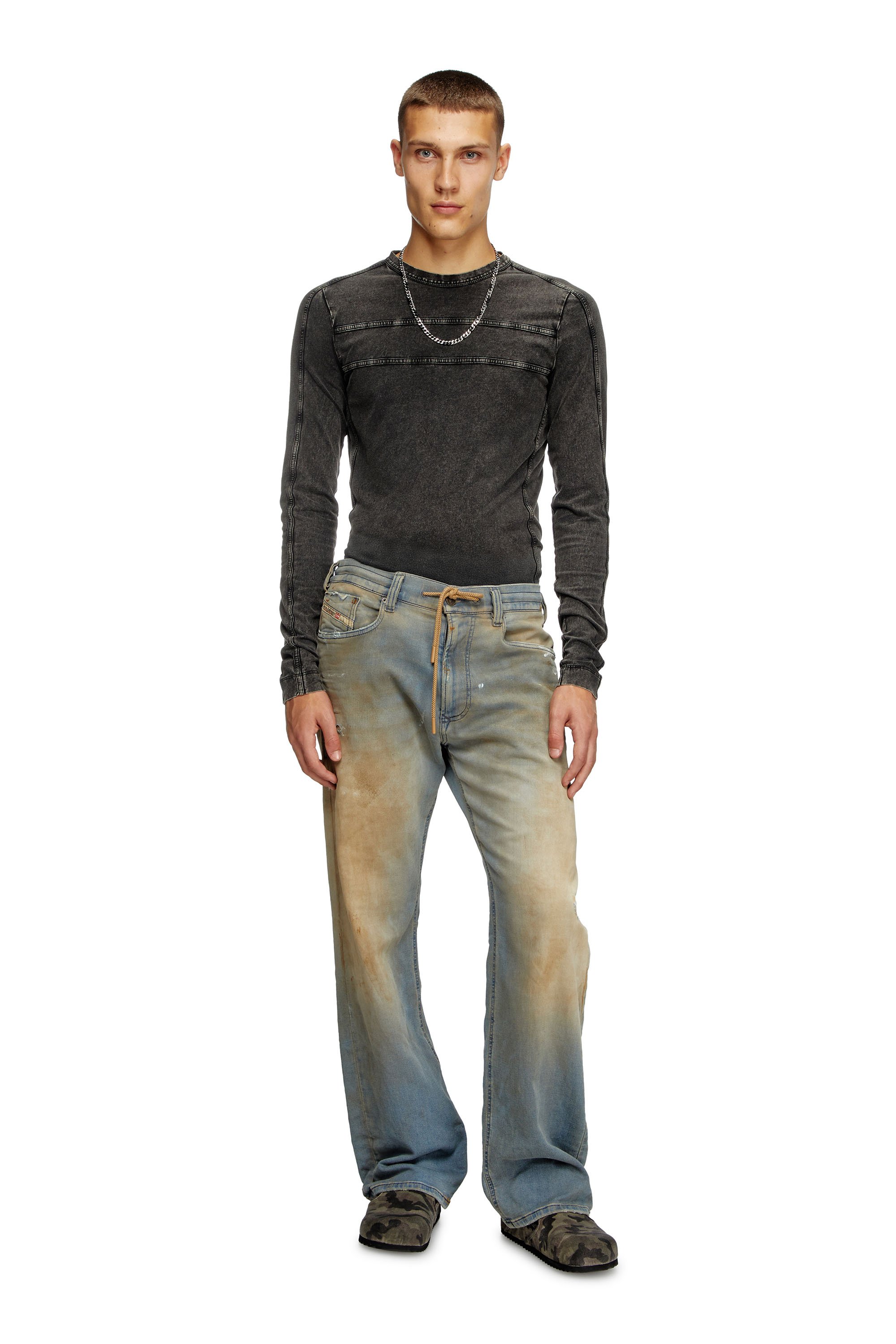 Diesel - Relaxed 2080 D-Reel Joggjeans® 068QL Homme, Bleu Clair - Image 4