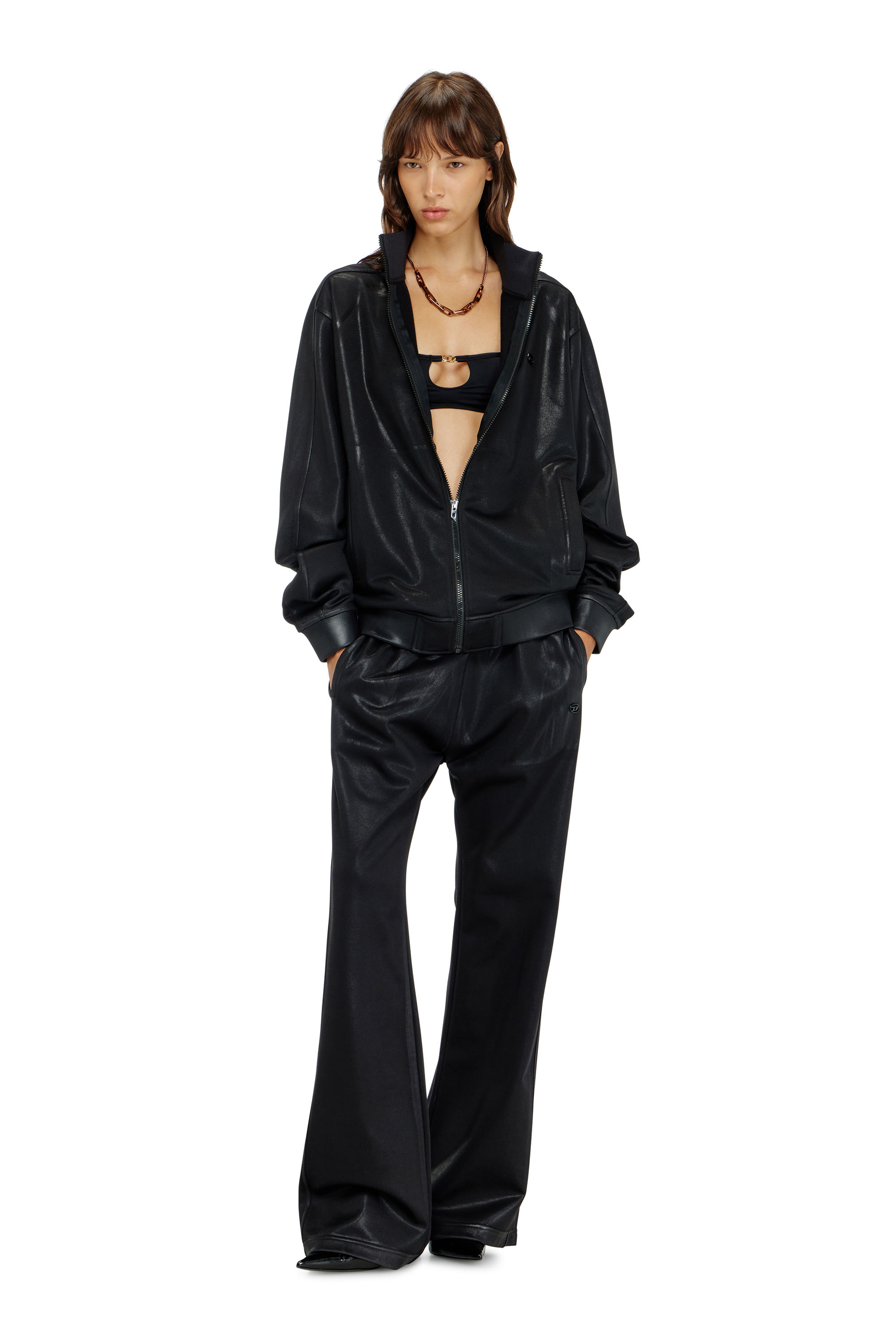 Diesel - ROCHELLE-UTLT, Bandeau en avec Oval D m&eacute;tallique Femme in Noir - 4