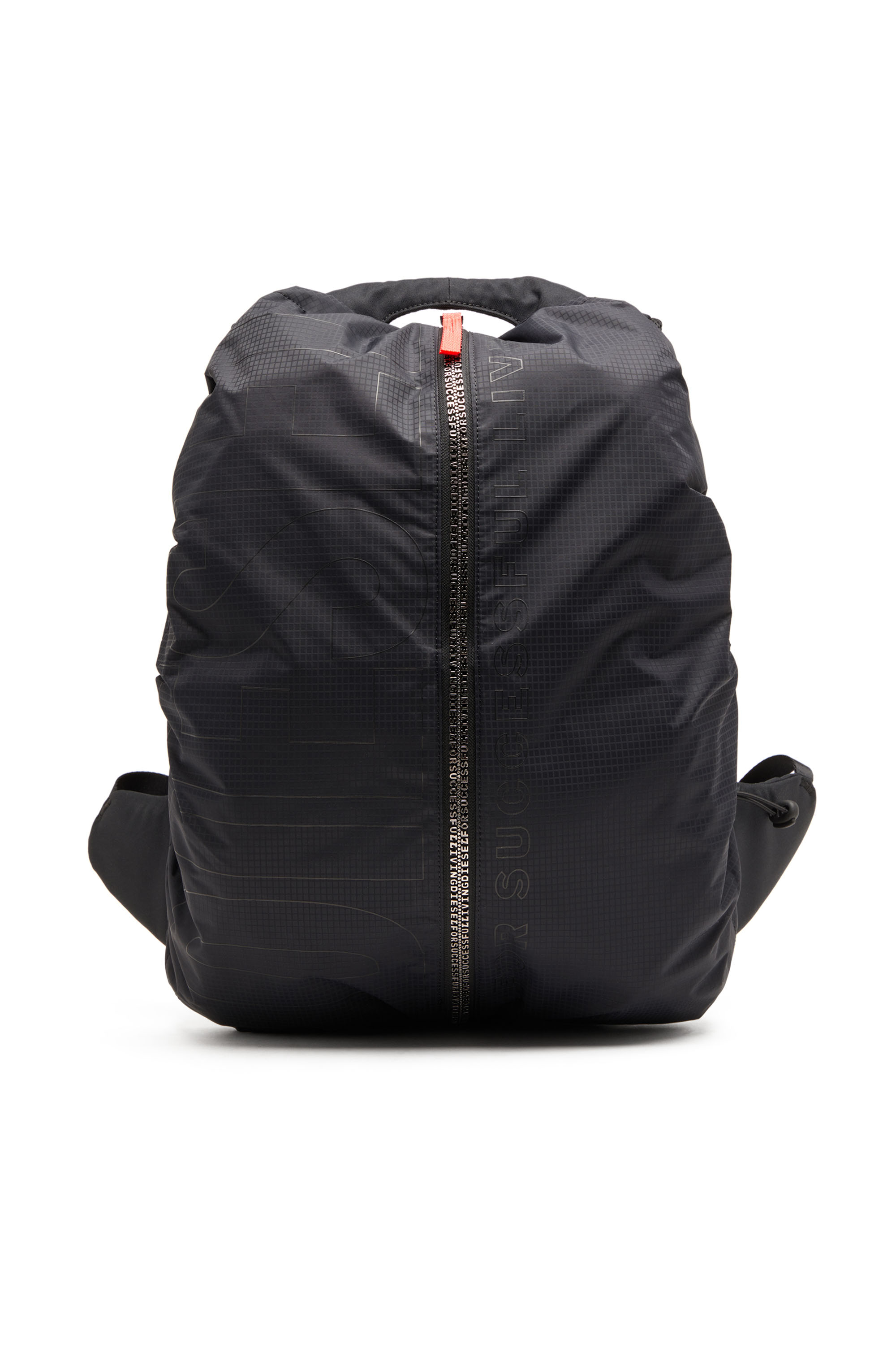 Diesel - ZIP-D BACKPACK X, Zip-D-Sac à dos en jacquard à carreaux Homme in Noir - 1