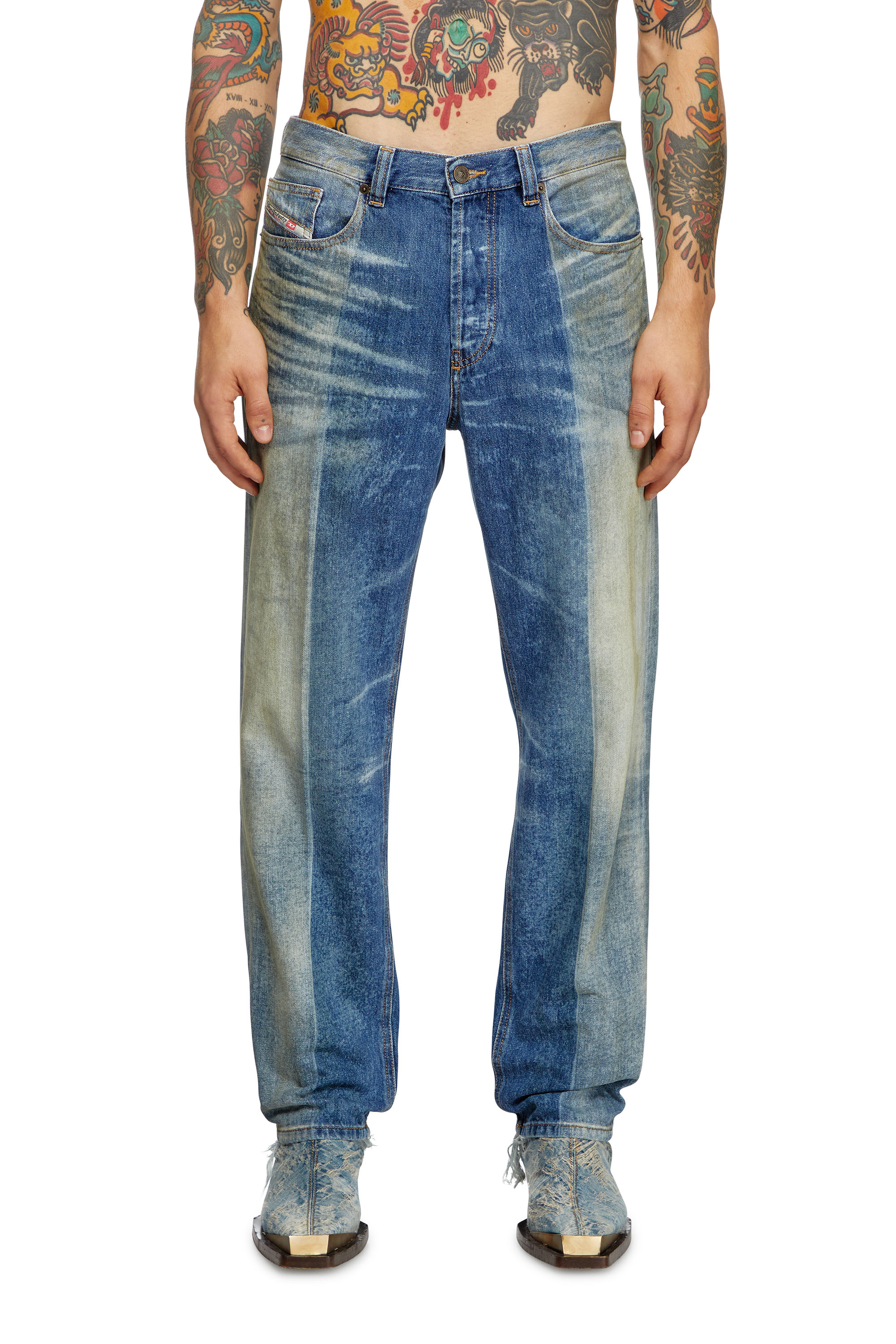 Diesel - Regular Jeans 2010 D-Macs 09L04 Homme, Bleu moyen - Image 1