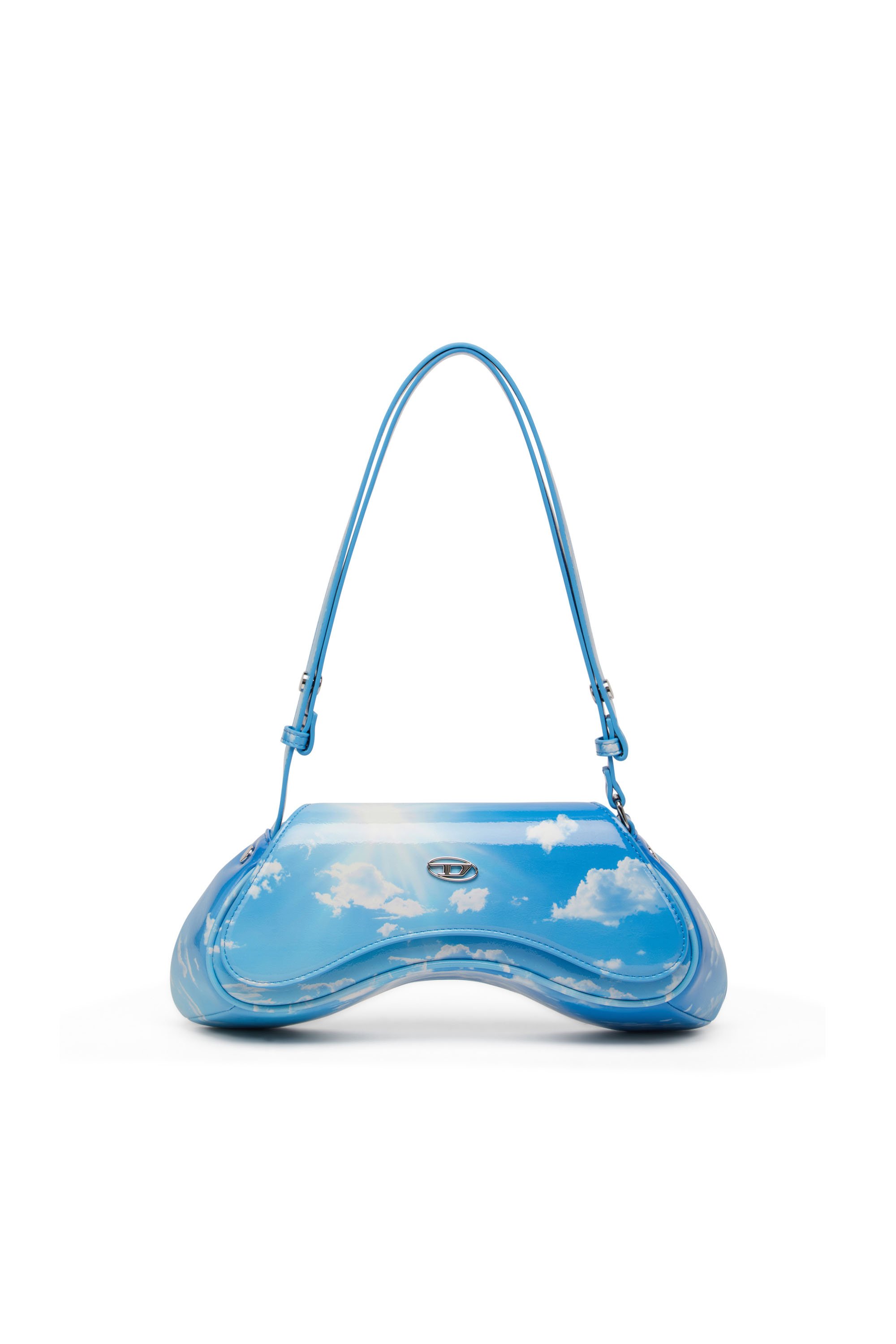 Diesel - PLAY CROSSBODY, Play-Sac à bandoulière en PU glossy imprimé Femme in Bleu - 1