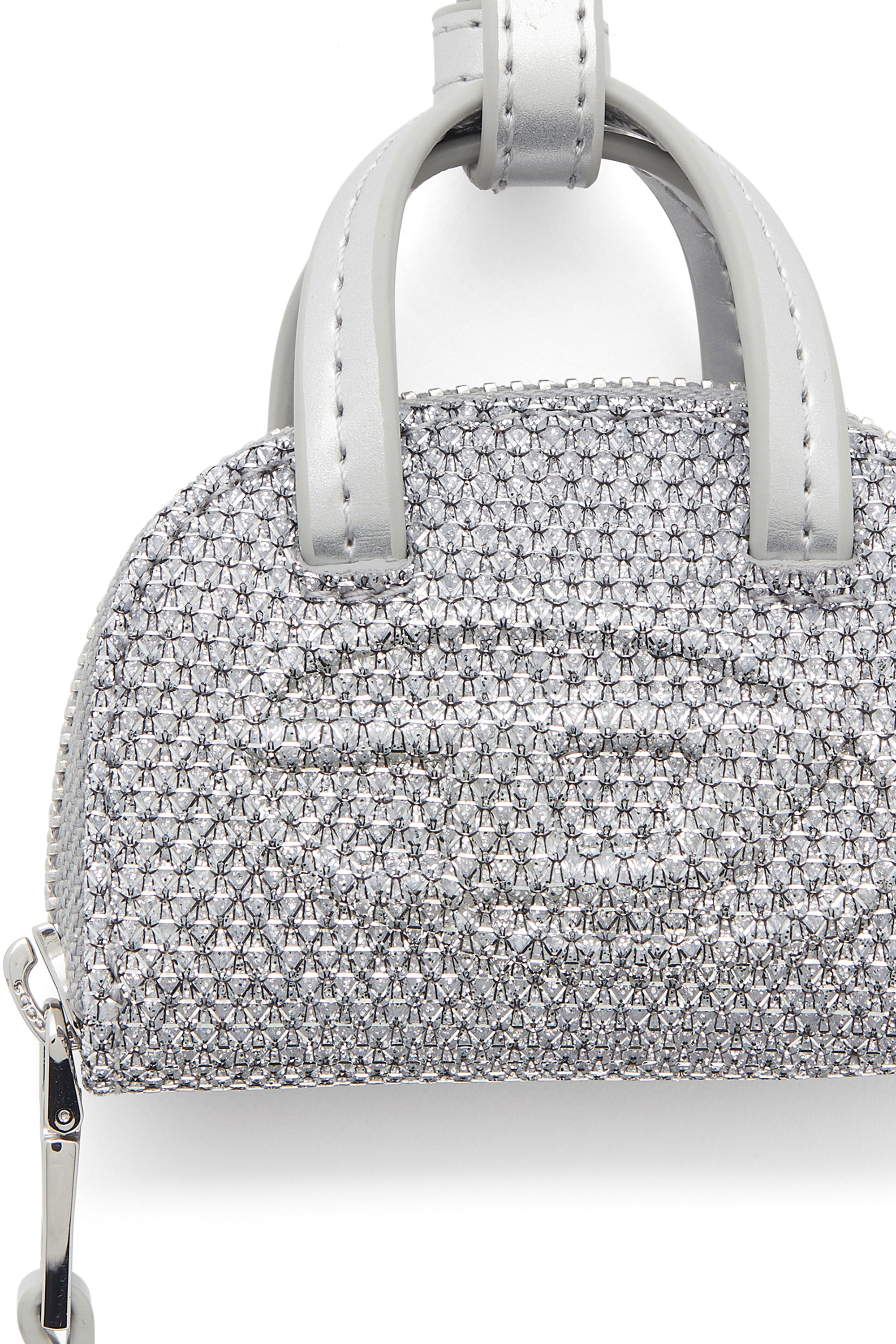 Diesel - 1DR DOME CHARMS, 1DR Dome - Charm en tissu Lurex Femme in Gris argent&eacute; - 3