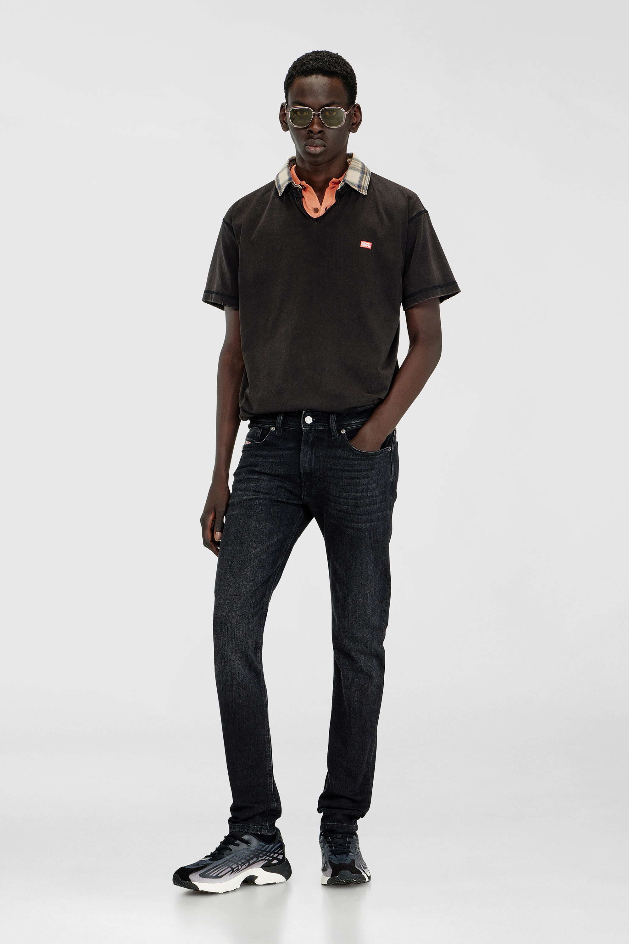 Diesel - Skinny Jeans 1979 Sleenker 0GRDA Homme, Noir/Gris fonc&eacute; - Image 1