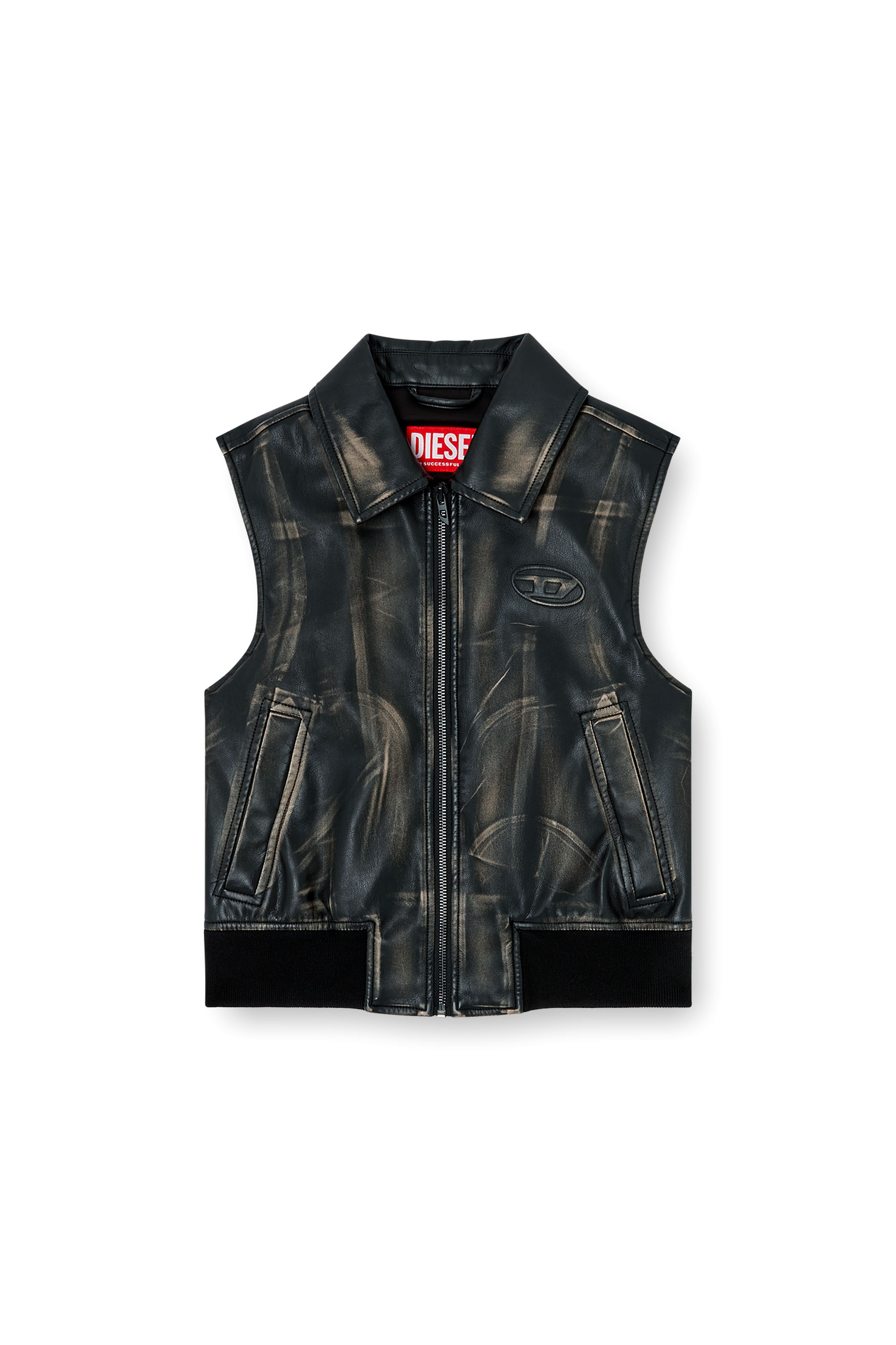 Diesel - G-INKO, Veste bomber avec effet us&eacute; Femme in Marron - 2
