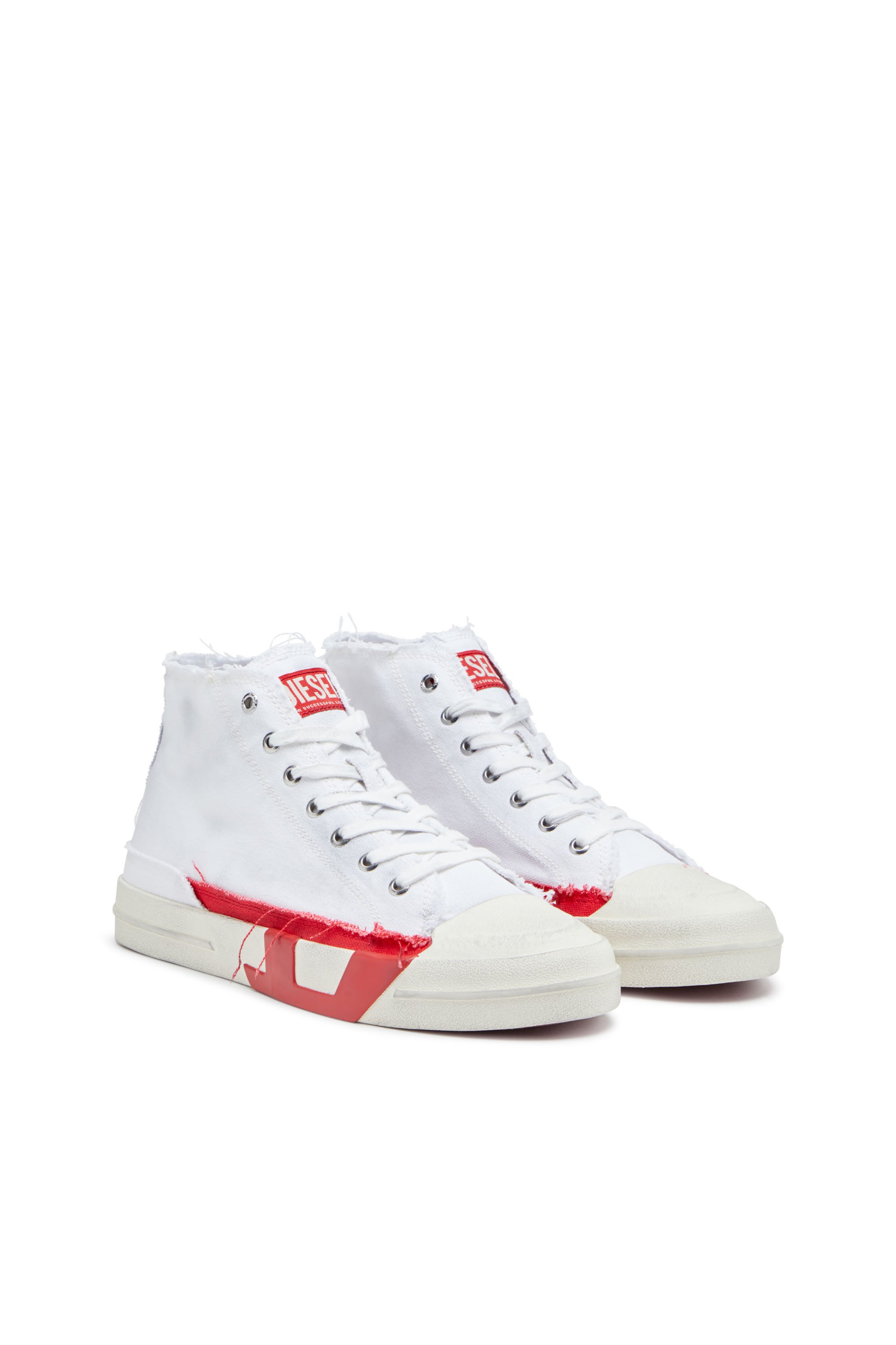 Diesel - S-D-VERSE MID, S-D-Verse-Sneakers montantes en toile à effet sali Homme in Polychrome - 2