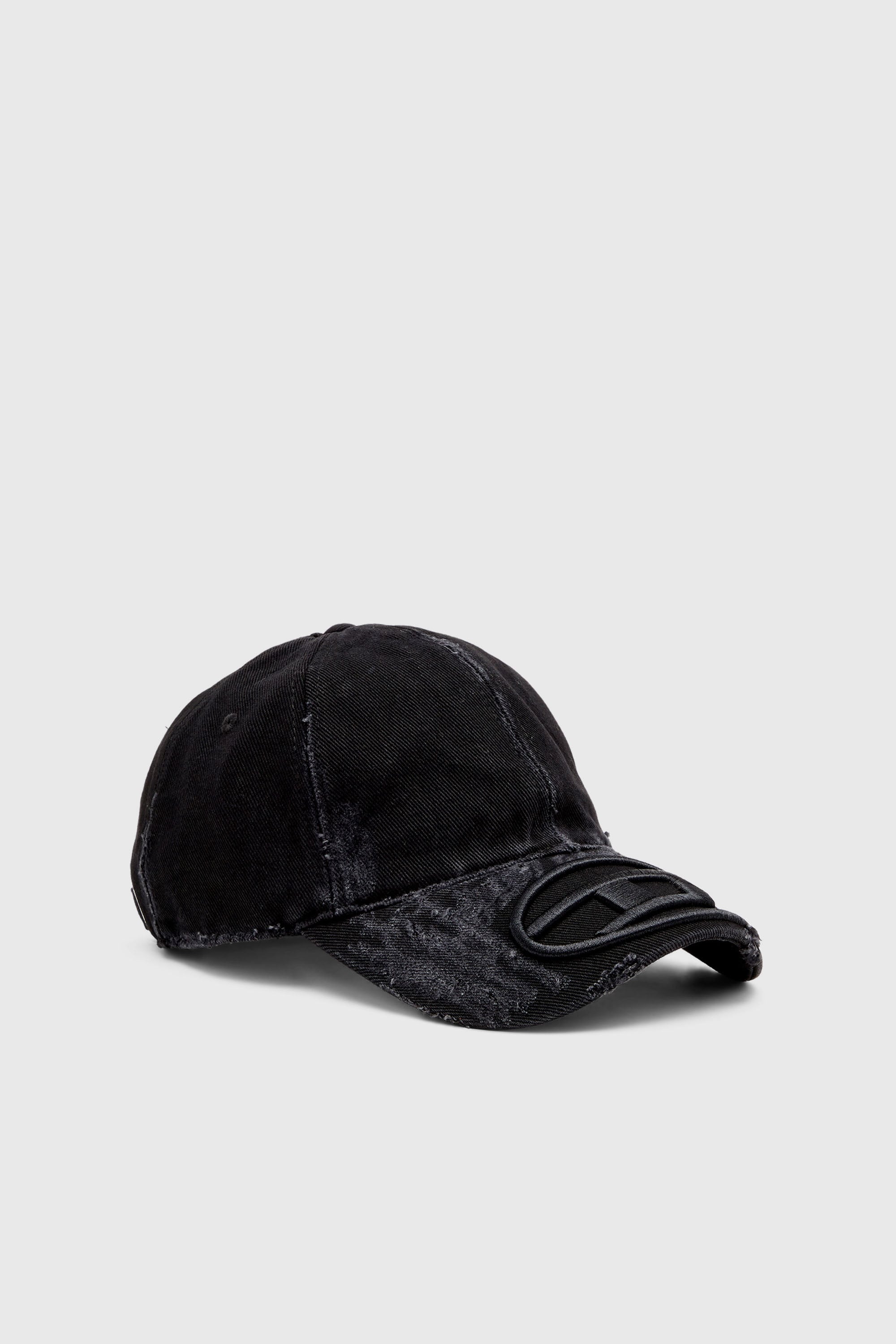 Diesel - C-ODY, Casquette de baseball en denim vieilli Homme in Noir - 1