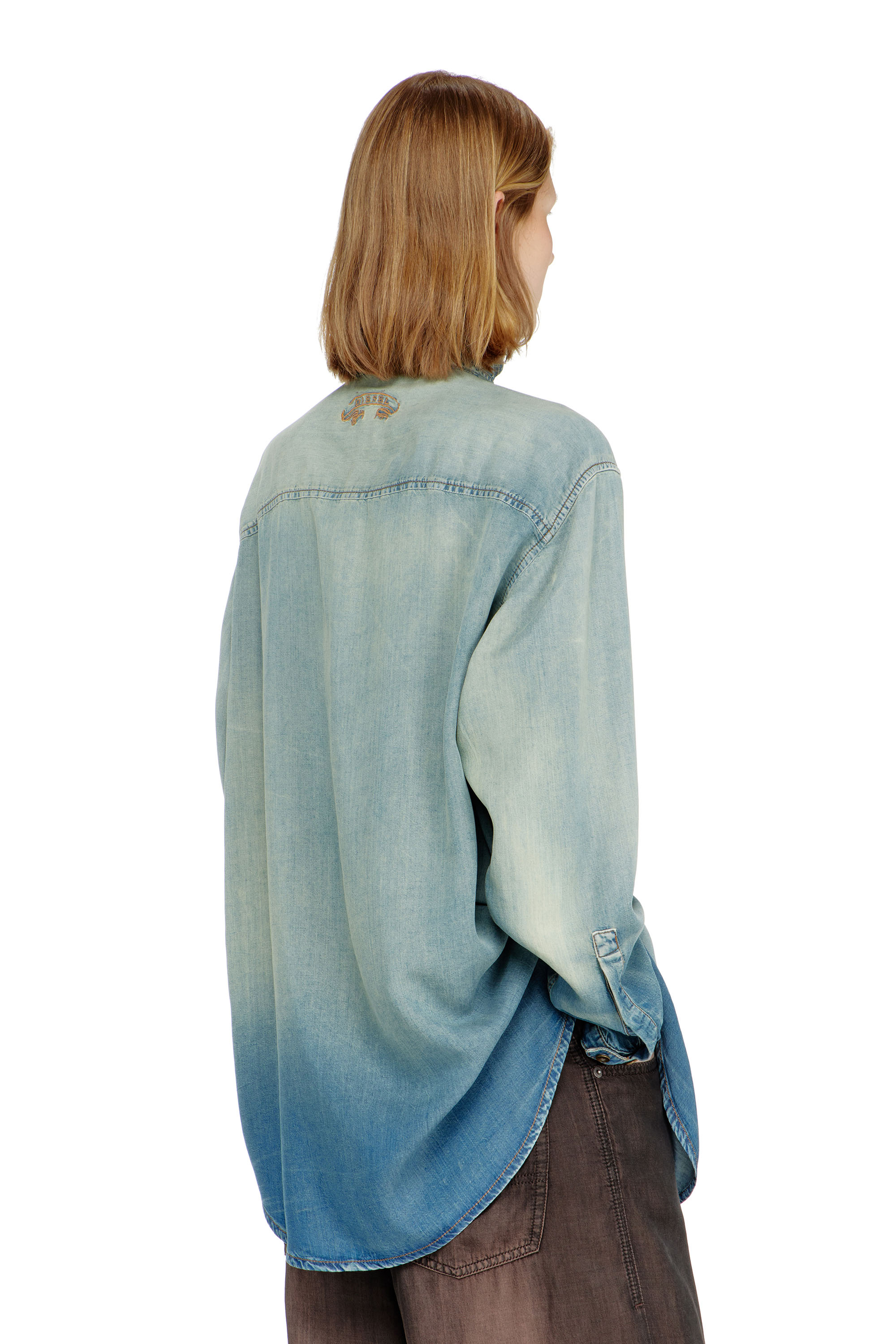 Diesel - DE-ARVEN-S1, Chemise en denim fluide marbr&eacute; Femme in ToBeDefined - 3