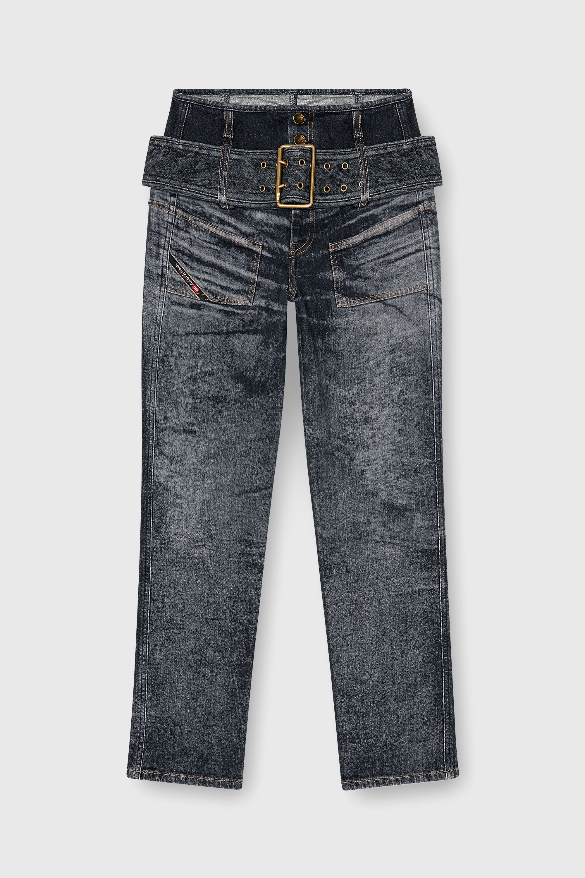 Diesel - Slim Jeans D-Gorina 09Q30 Femme, Noir/Gris fonc&eacute; - Image 2