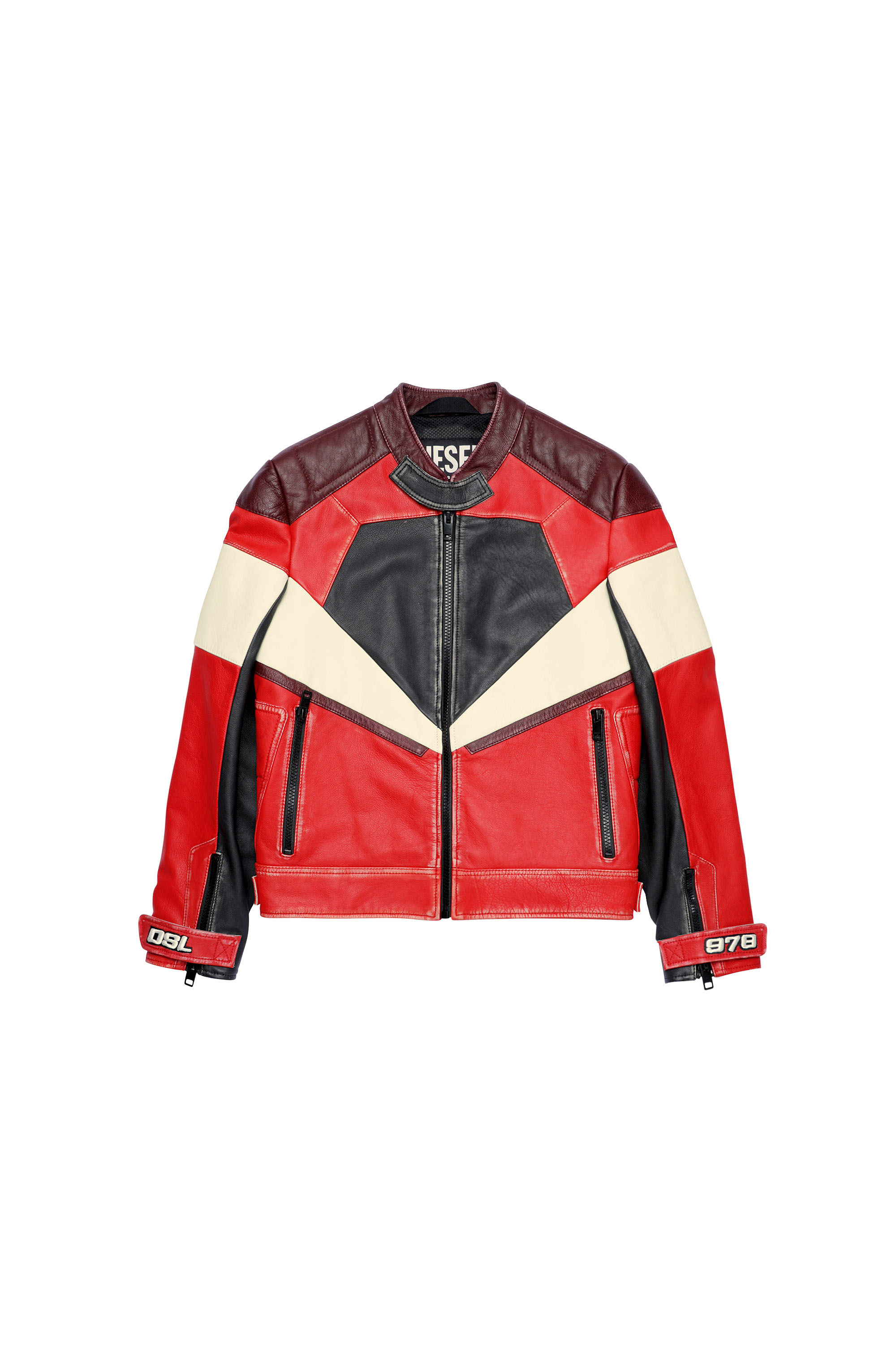 L-TEAM, Rouge/Noir - Vestes de cuir