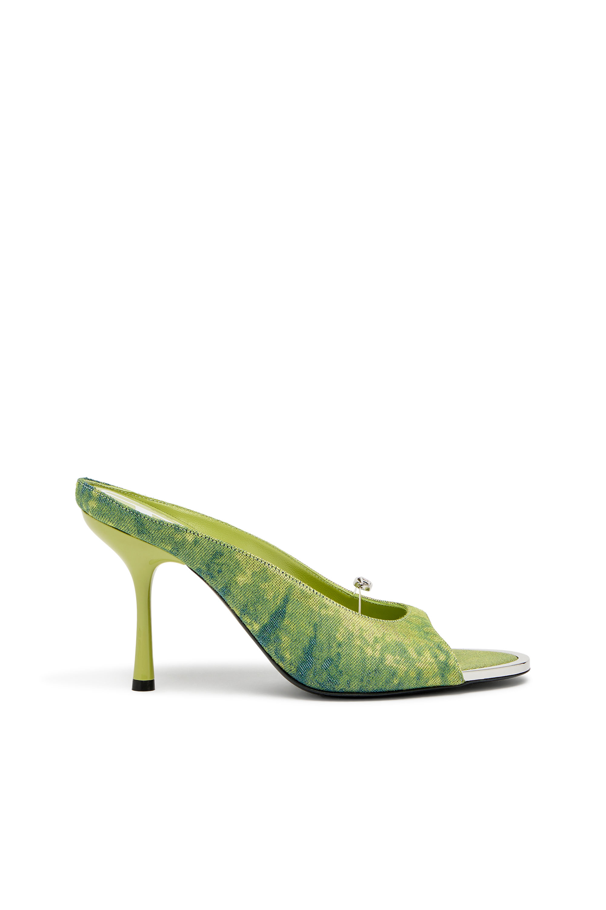 Diesel - D-DIAM'S SA 90, D-Diam&rsquo;s-Mule en denim haute avec Oval D flottant Femme in Vert - 1