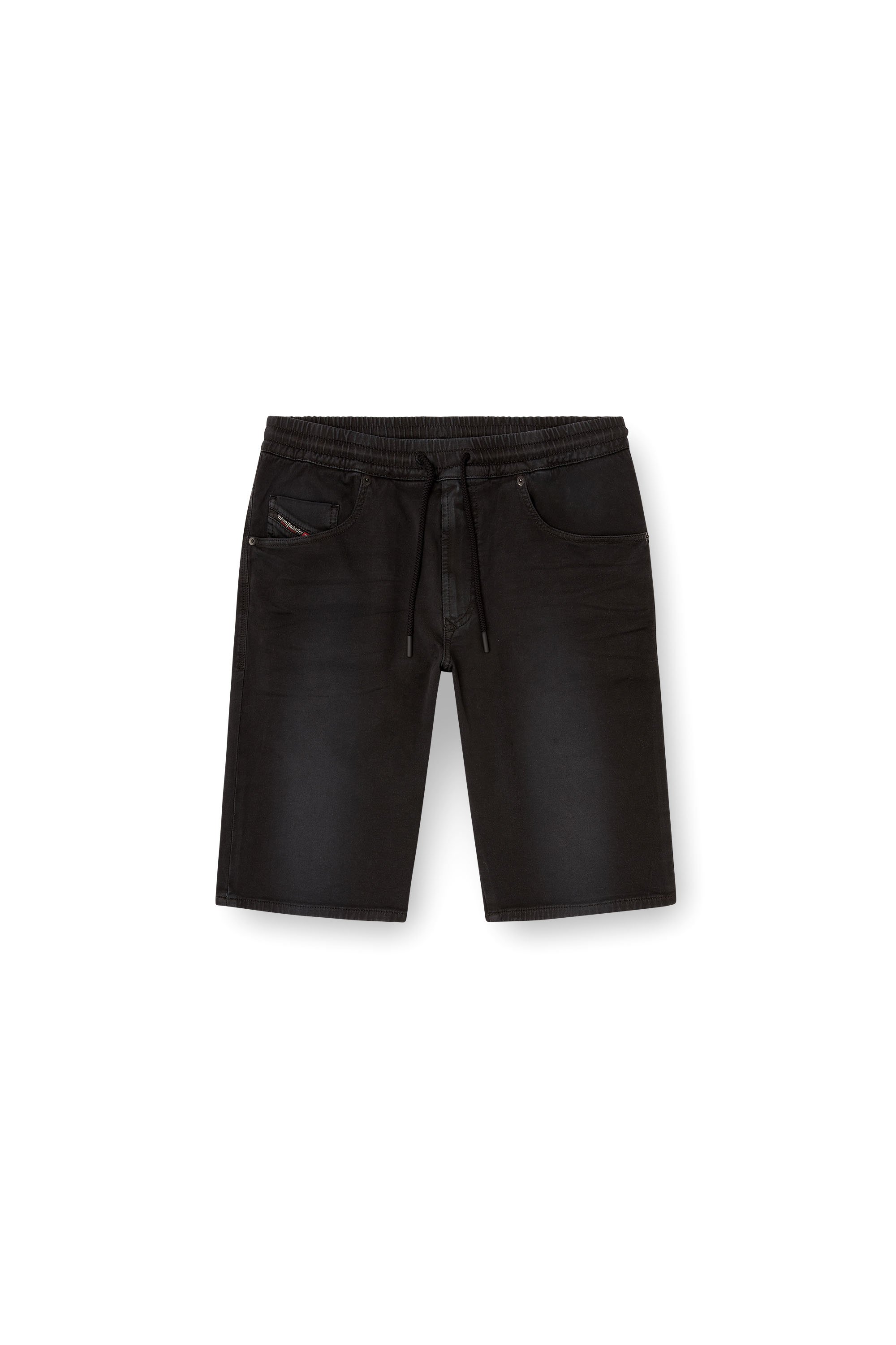 Diesel - 2033 D-KROOLEY-SHORT JOGG, Man's Chino shorts in JoggJeans in Black - 3