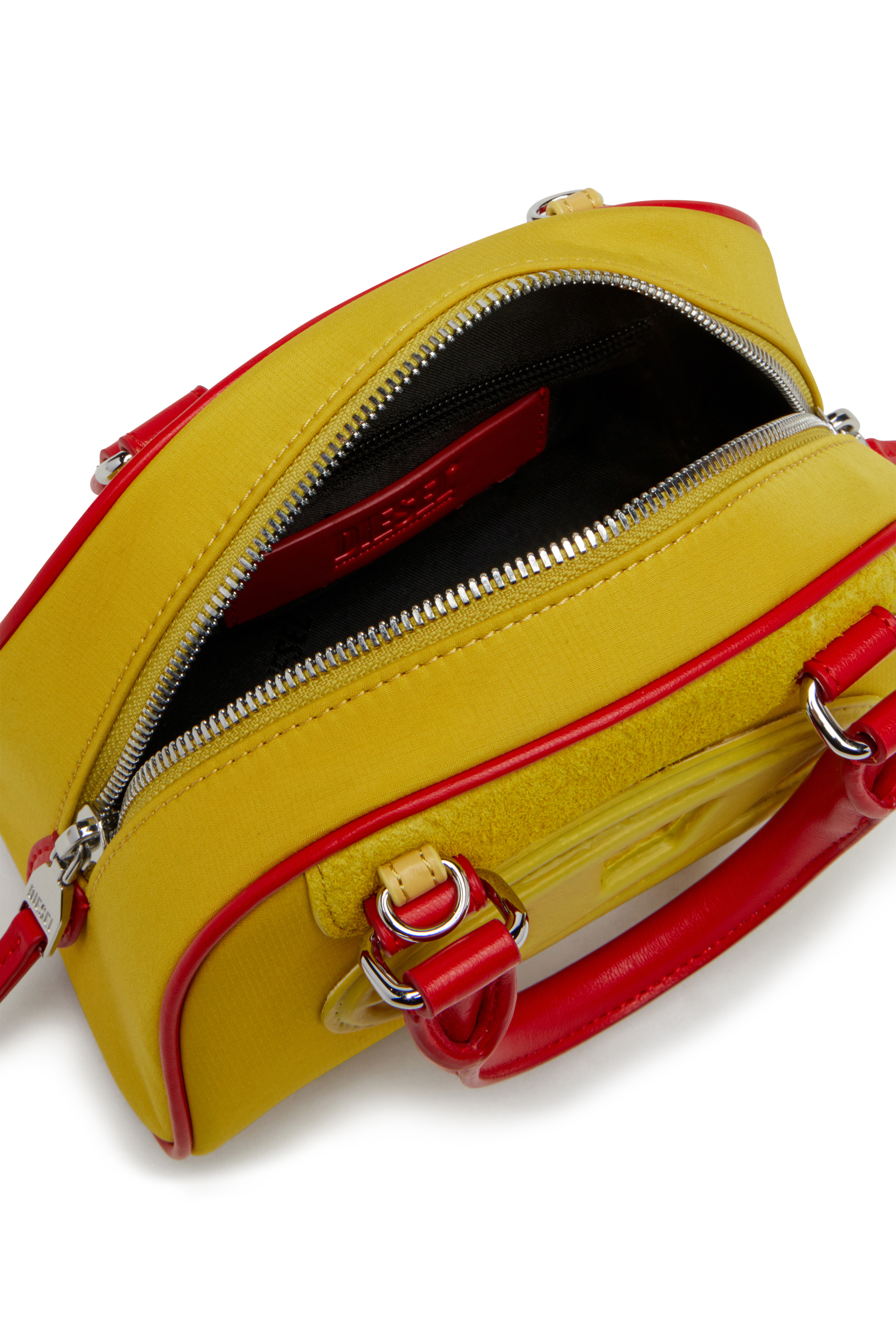 Diesel - 1DR DOME CROSSBODY, Mini sac bowling color-block Femme in Jaune - 4