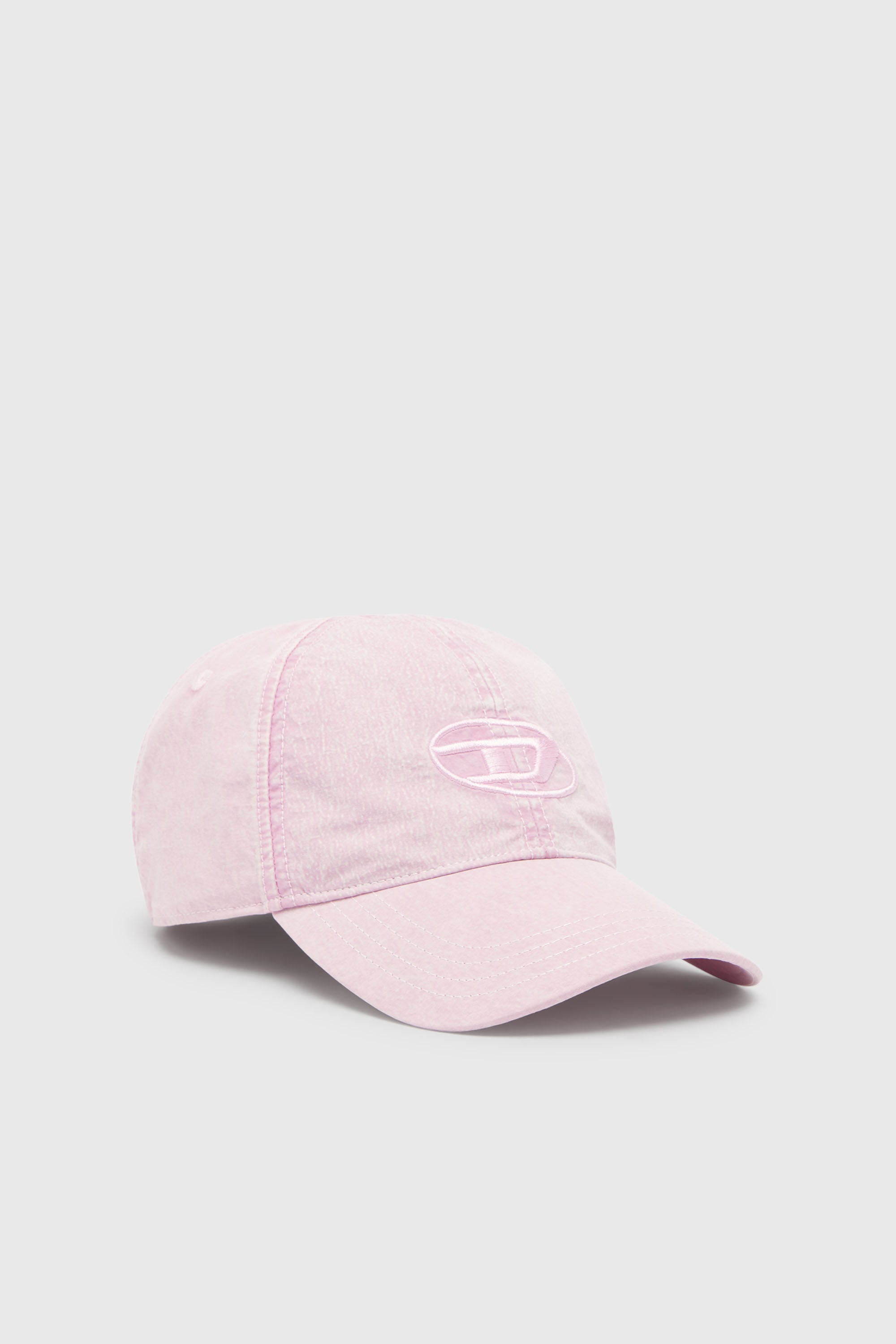 Diesel - C-NYLOFF, Casquette de baseball avec logo Oval D brod&eacute; Homme in Rose - 1
