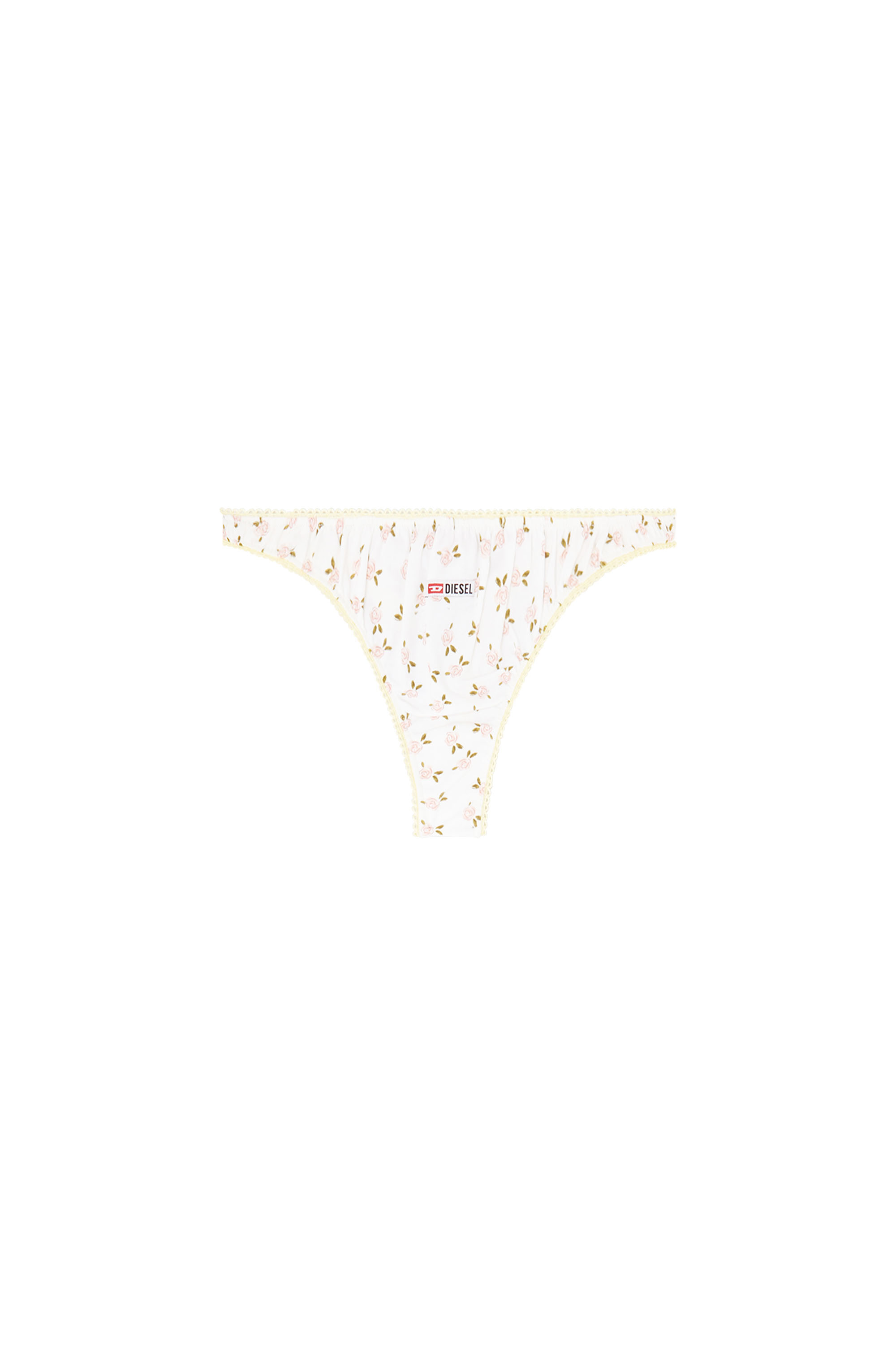 Diesel - ALEXIS-D-CORE, String en coton &agrave; imprim&eacute; floral all-over Femme in Blanc - 3
