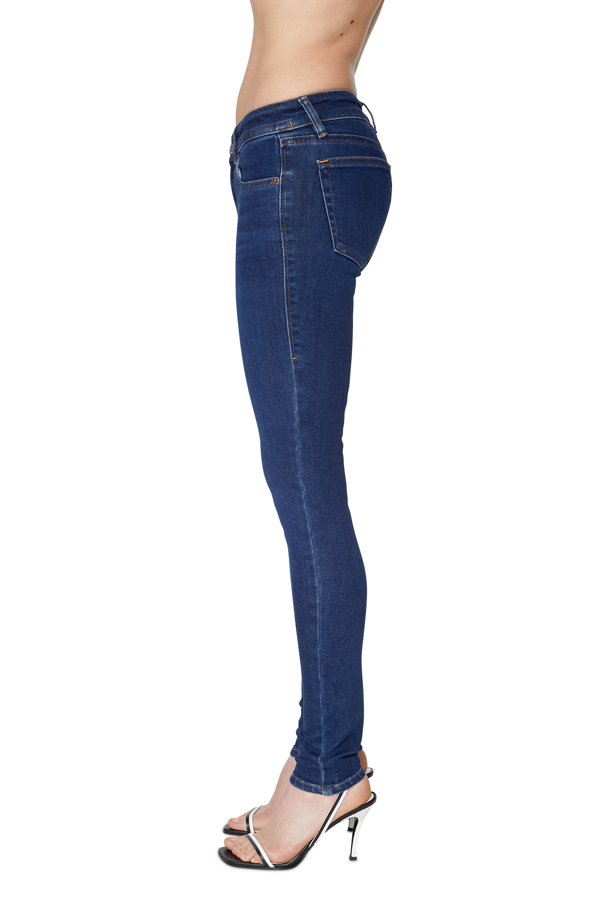 Diesel - Super skinny Jeans 2018 Slandy-Low 09C19, Bleu Foncé - Image 6