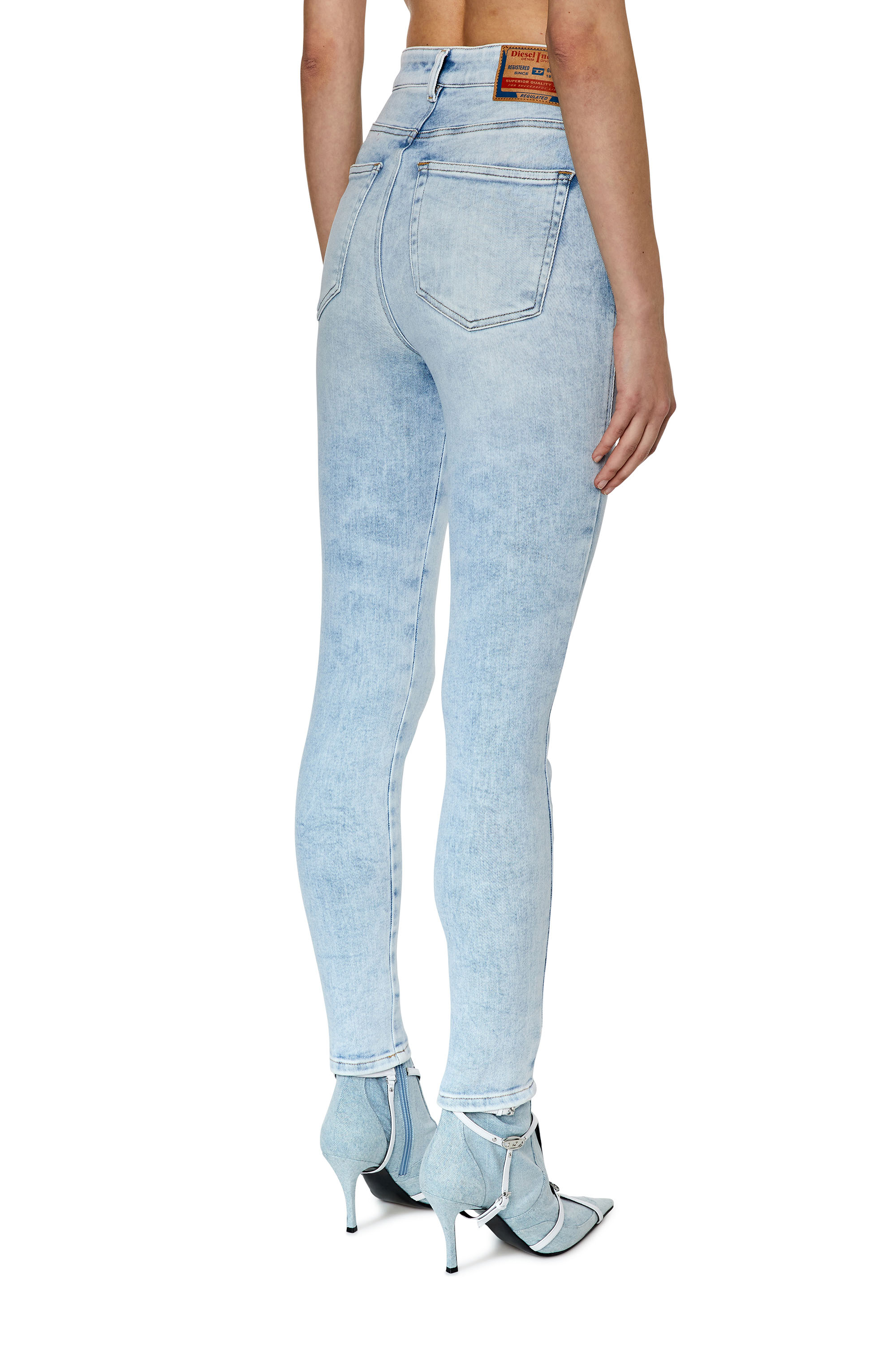 Diesel - Super skinny Jeans 1984 Slandy-High 09G17, Super skinny Jeans - 1984 Slandy-High Femme in Bleu - 4
