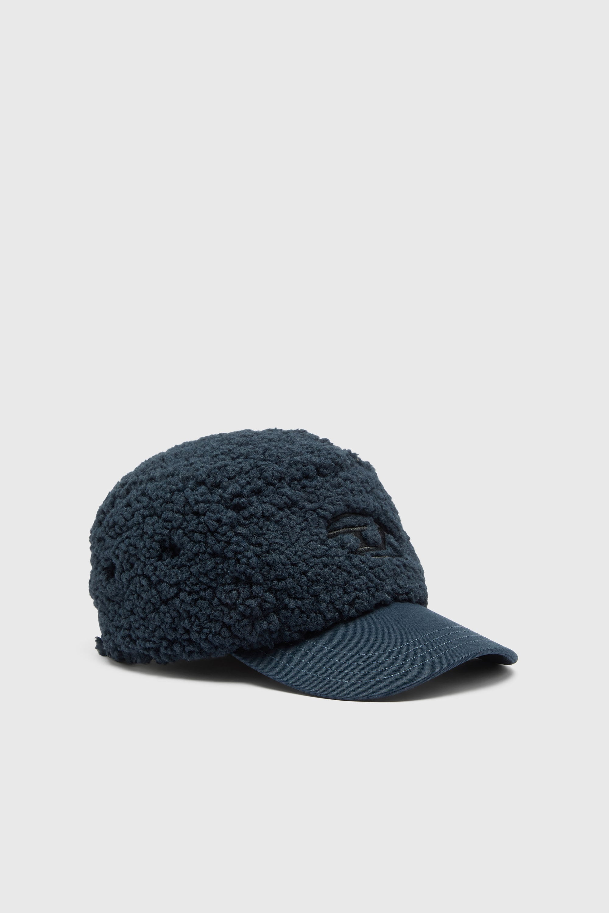Diesel - C-TED, Sherpa baseball cap avec broderie Oval D Homme in Bleu - 1