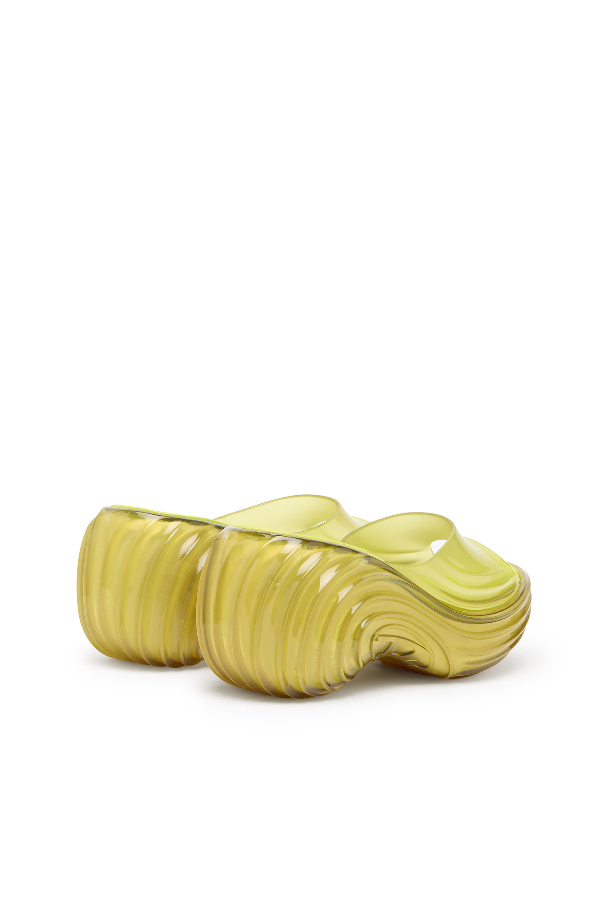 Diesel - MELISSA QUANTUM PLATFORM, Mule &agrave; plateforme en Melflex&reg; Femme in Jaune - 4