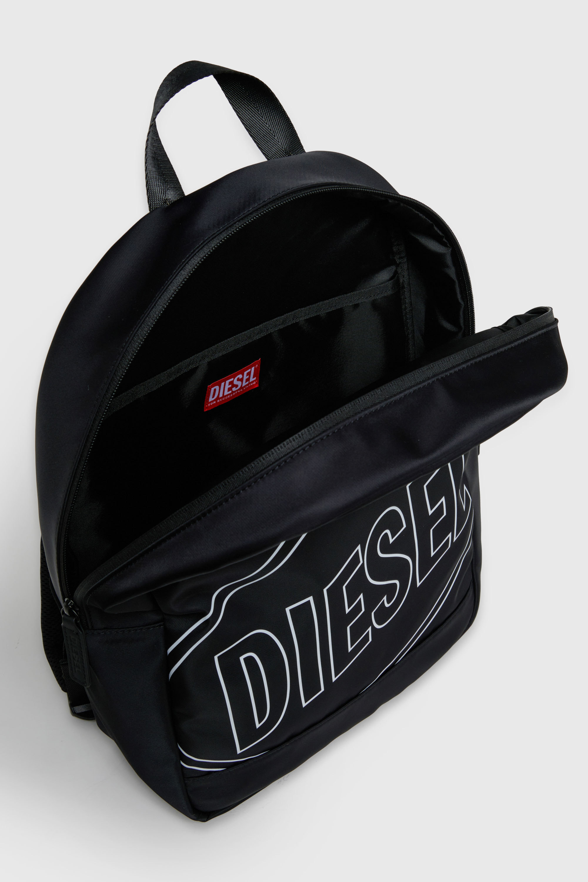 Diesel - WCIRCLE, WCIRCLE - Sac &agrave; dos en nylon avec logo imprim&eacute; Homme in Noir - 4