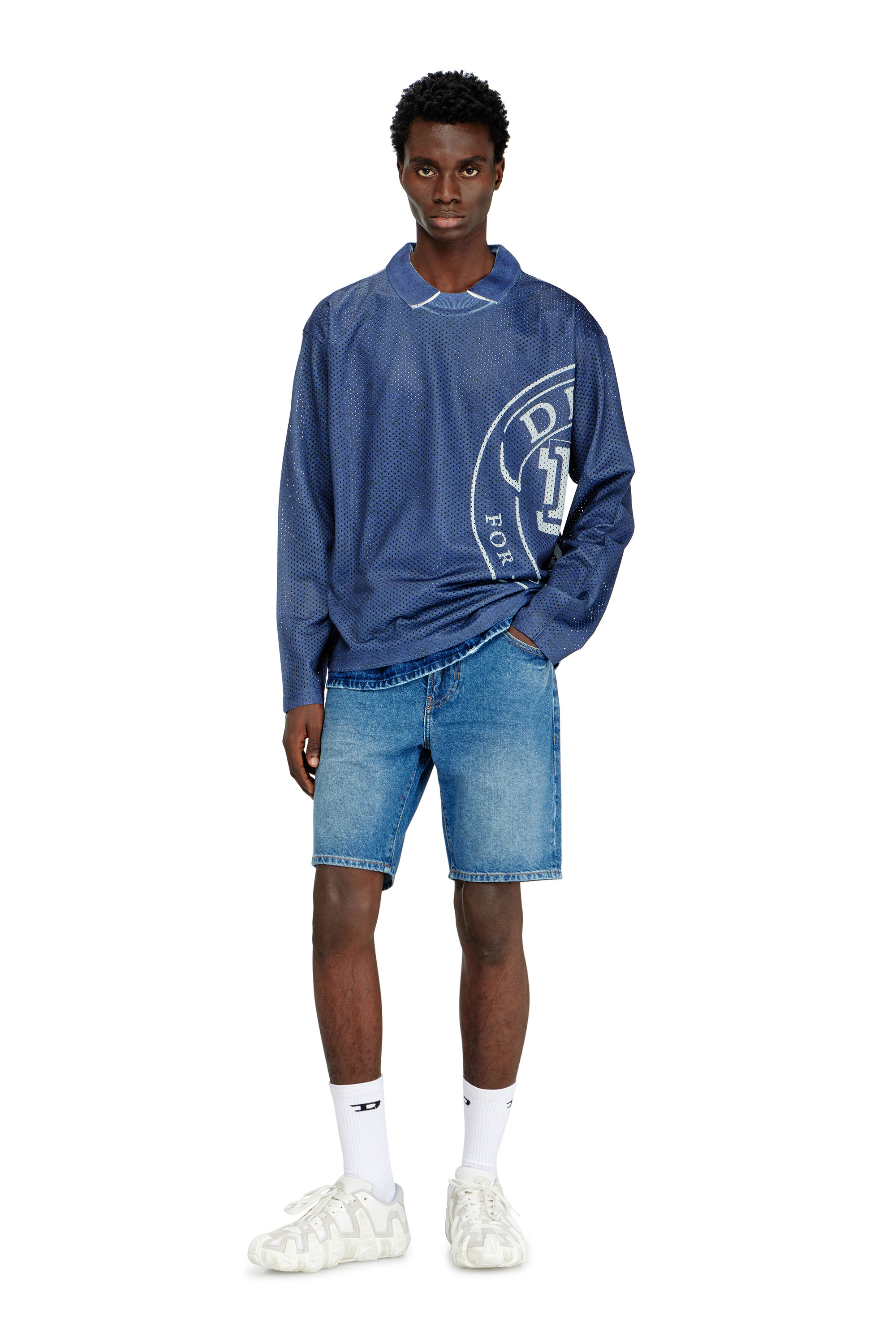 Diesel - D-FIN, Shorts slim en denim &agrave; lavage propre Homme in Bleu - 2
