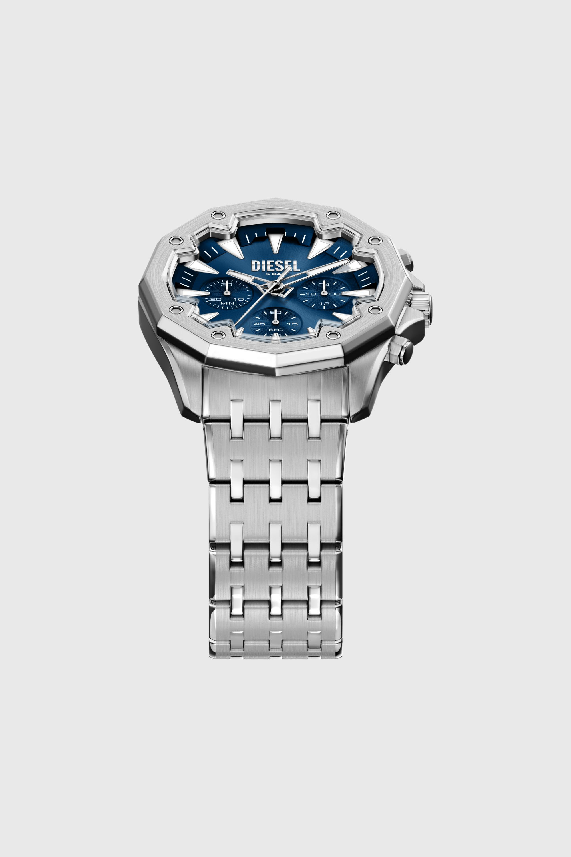 Diesel - DZ4706 WATCH, Montre Stinger en acier inoxydable Homme in Gris argent&eacute; - 4