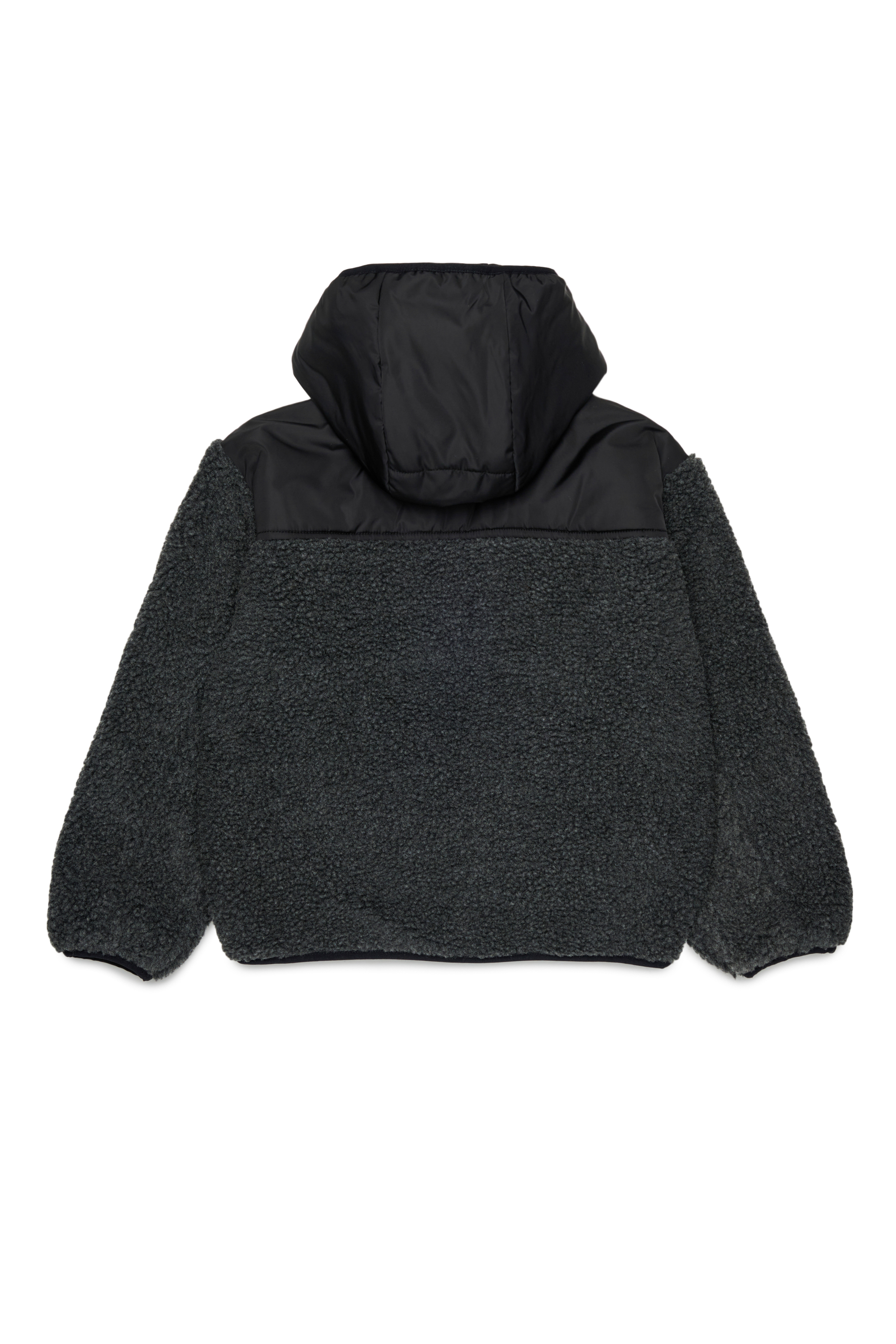Diesel - JSHEAR, Veste &agrave; capuche en nylon et polaire teddy Homme in Noir - 2