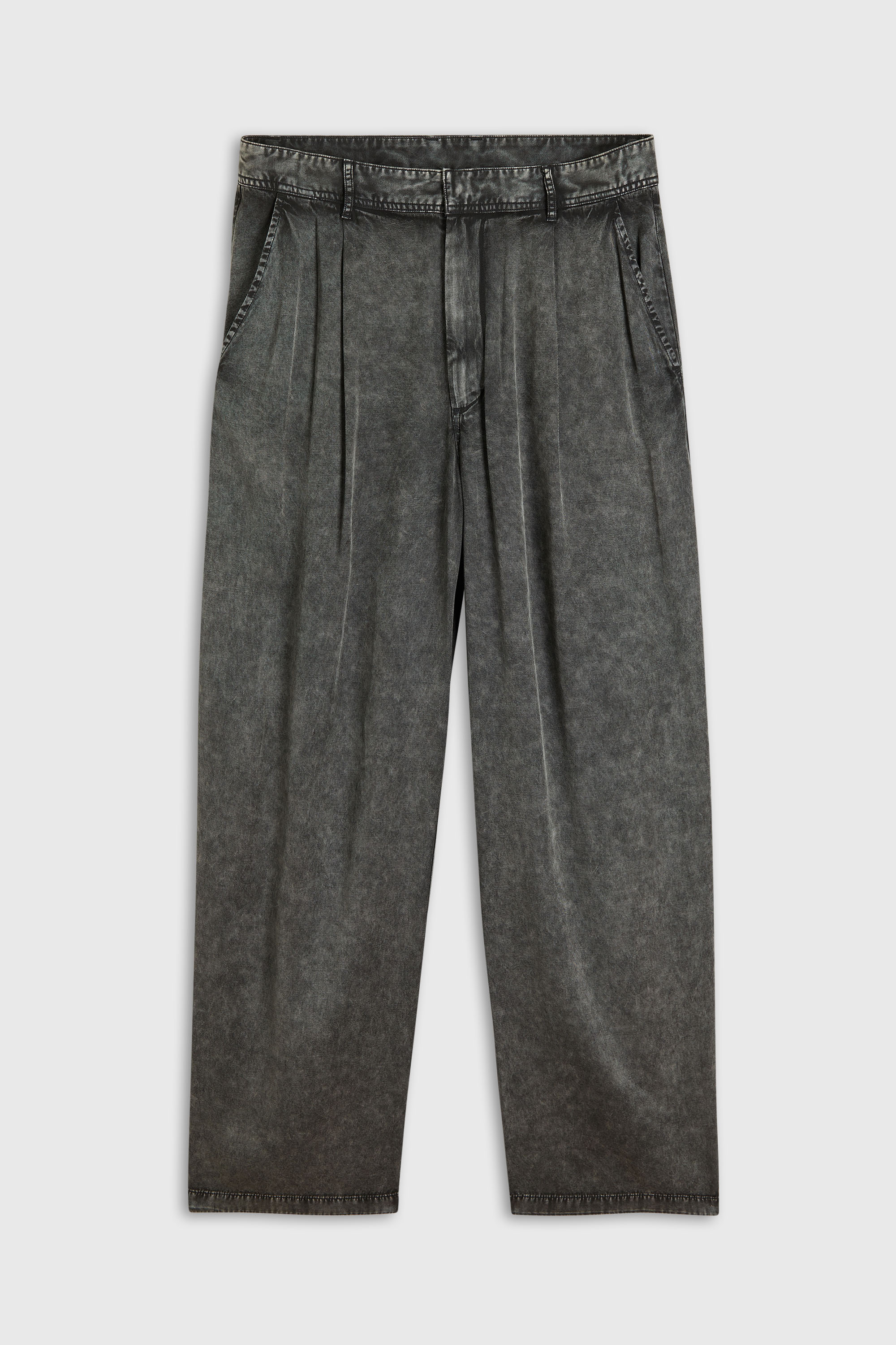 Diesel - P-FAUST-NIBC, Pantalon wide-leg en viscose effet denim Homme in Gris - 2