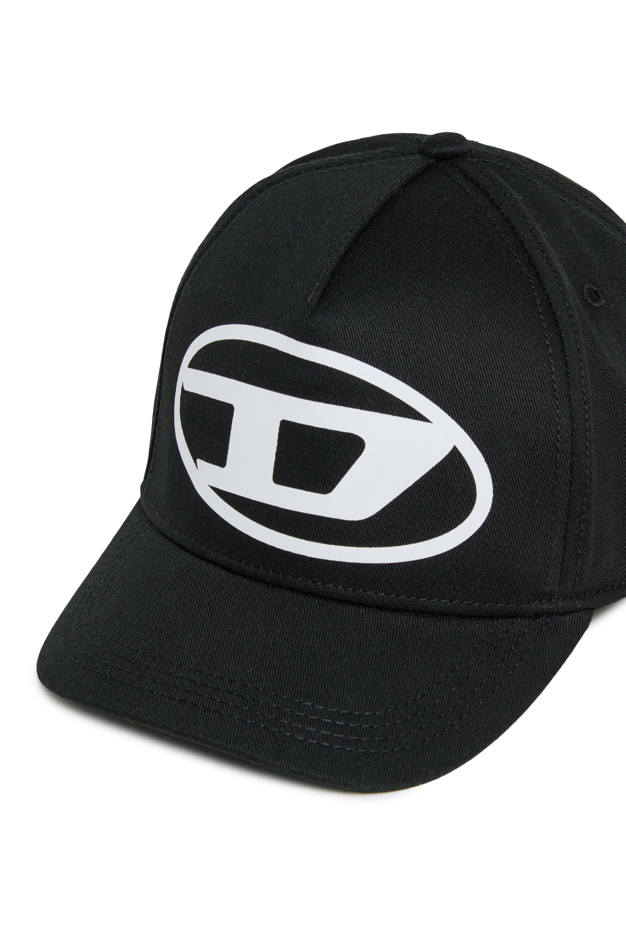 Diesel - FLIMO, Casquette de baseball avec imprim&eacute; logo Oval D Homme in Noir - 3
