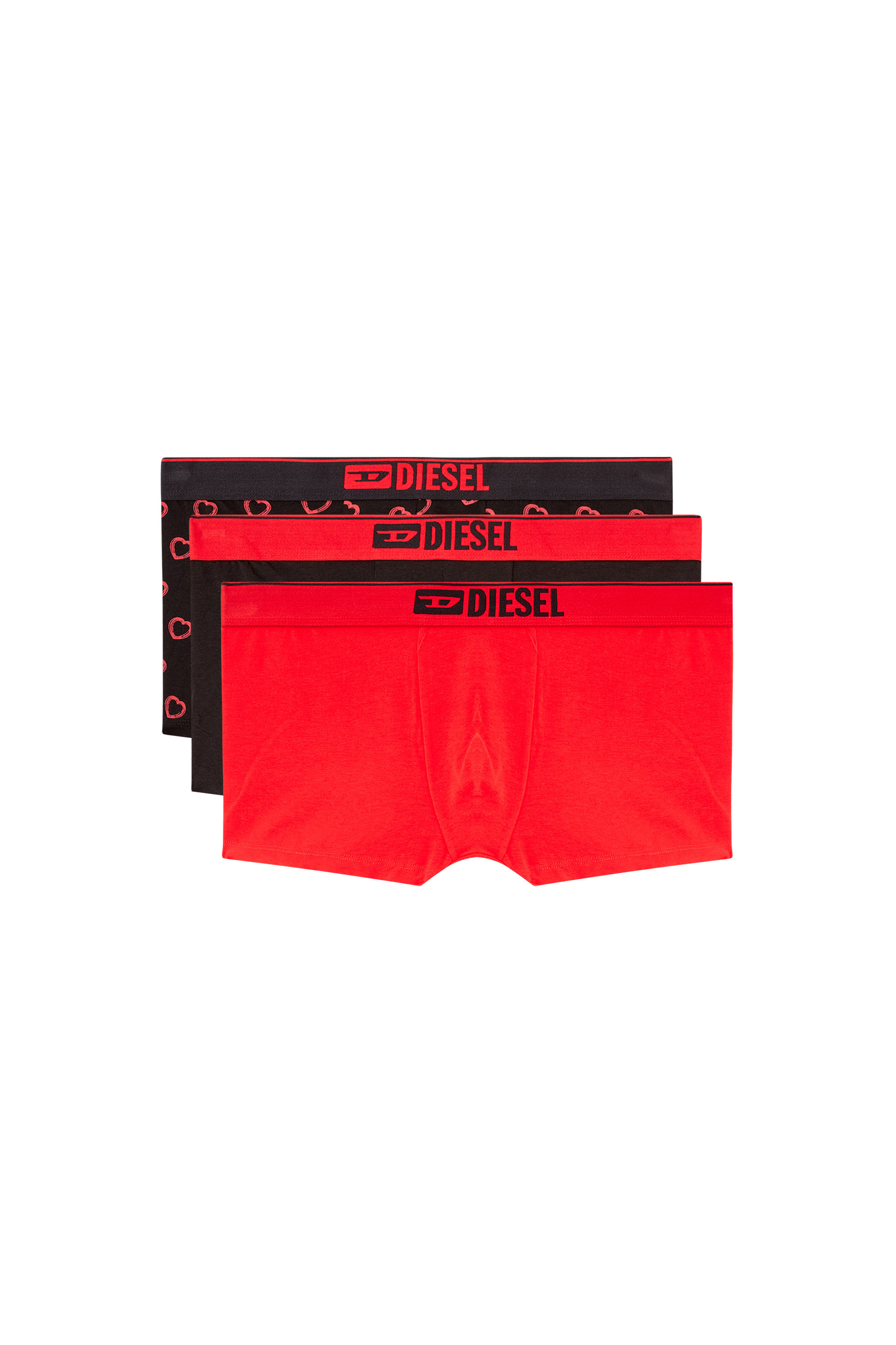 Diesel - DAMIEN-GFT-3PACK, Lot de trois boxers avec motif cœur Homme in Polychrome - 1