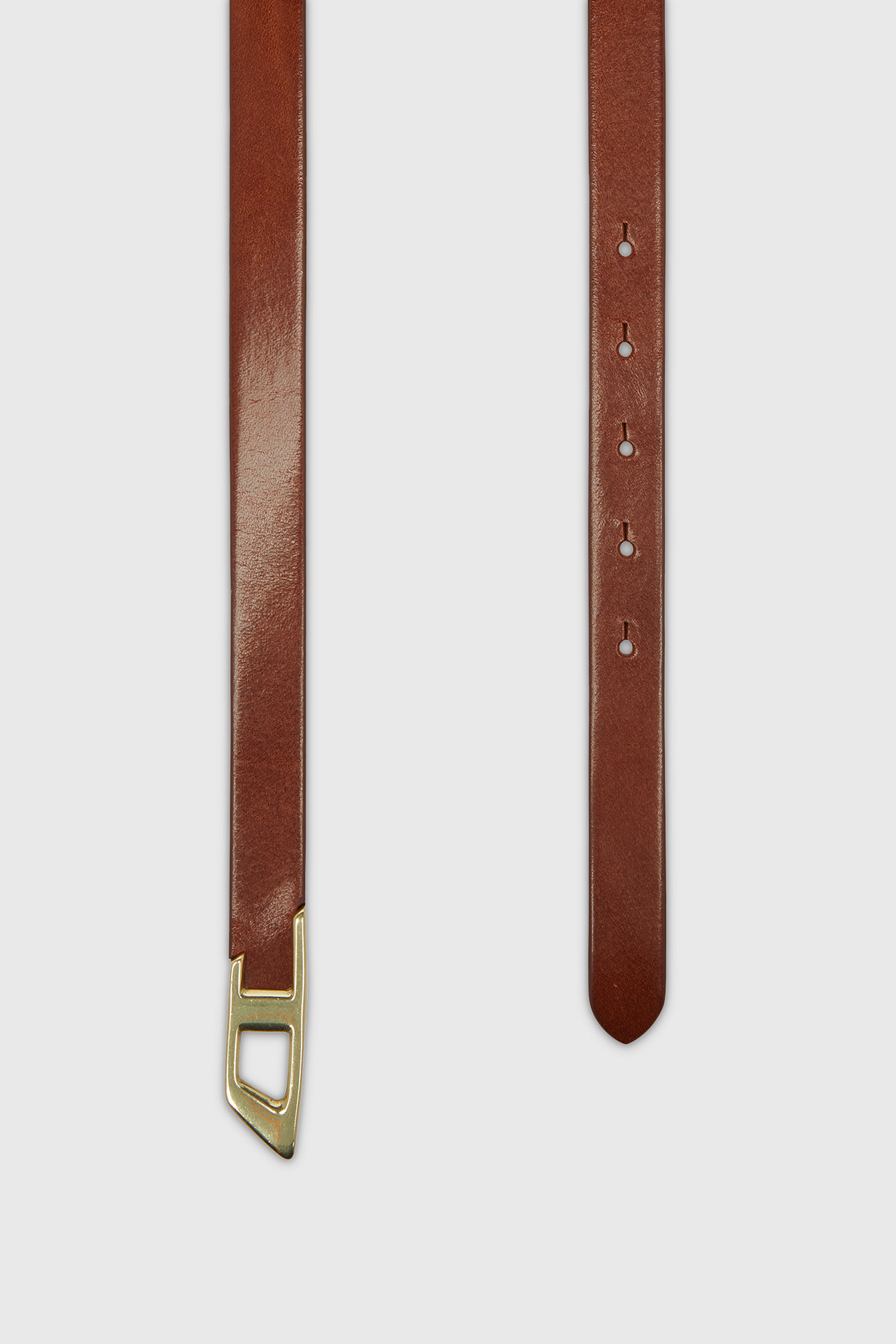 Diesel - B-D LOGO 2.0 20, Ceinture 2 cm en cuir avec boucle m&eacute;tallique D Femme in Marron - 2