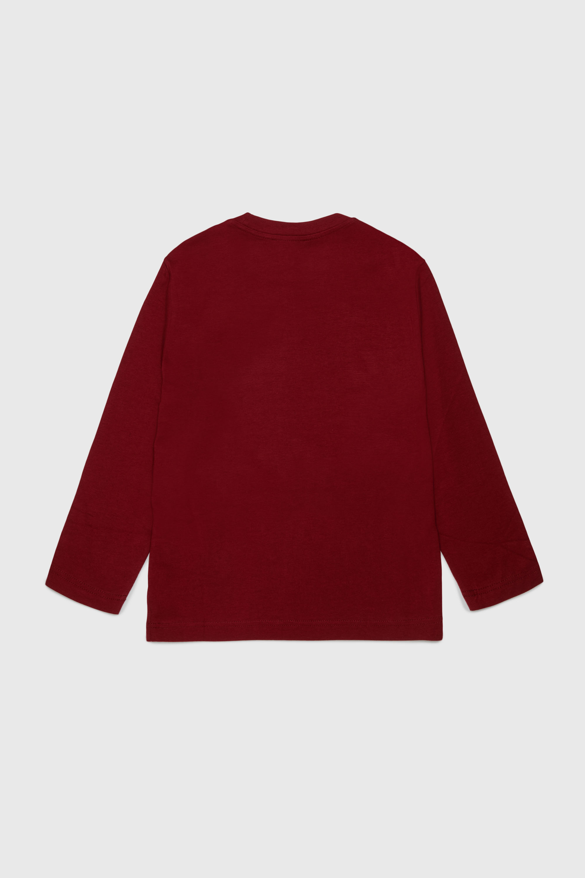 Diesel - TCIRCLELS OVER, T-shirt &agrave; manches longues avec logo Oval D Homme in Rouge - 2