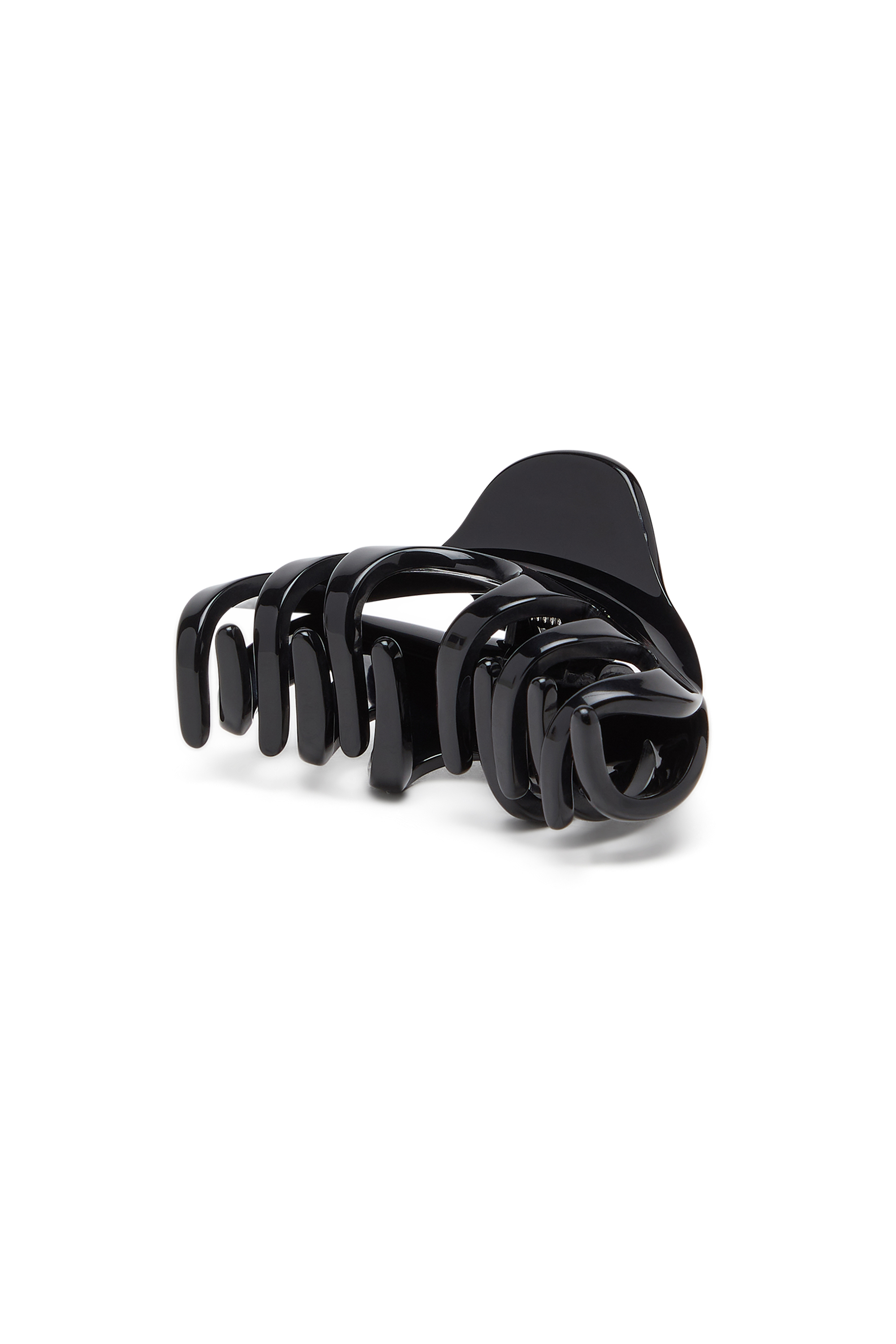 Diesel - TALON CLIP, Barrette en résine avec logo Oval D Femme in Noir - 2