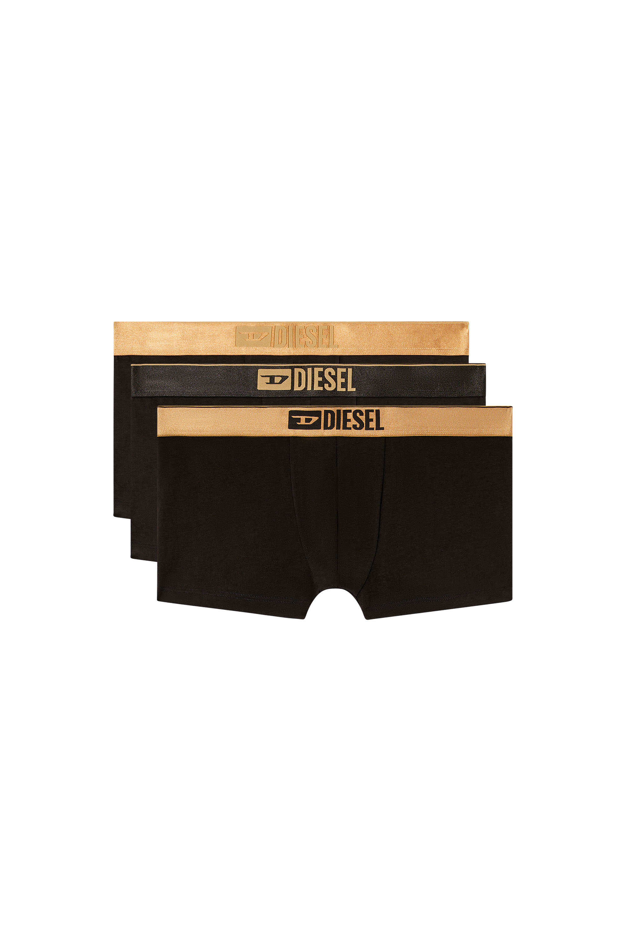 Diesel - DAMIEN-GFT-3PACK, Lot de trois boxers métallisés Homme in Noir - 1