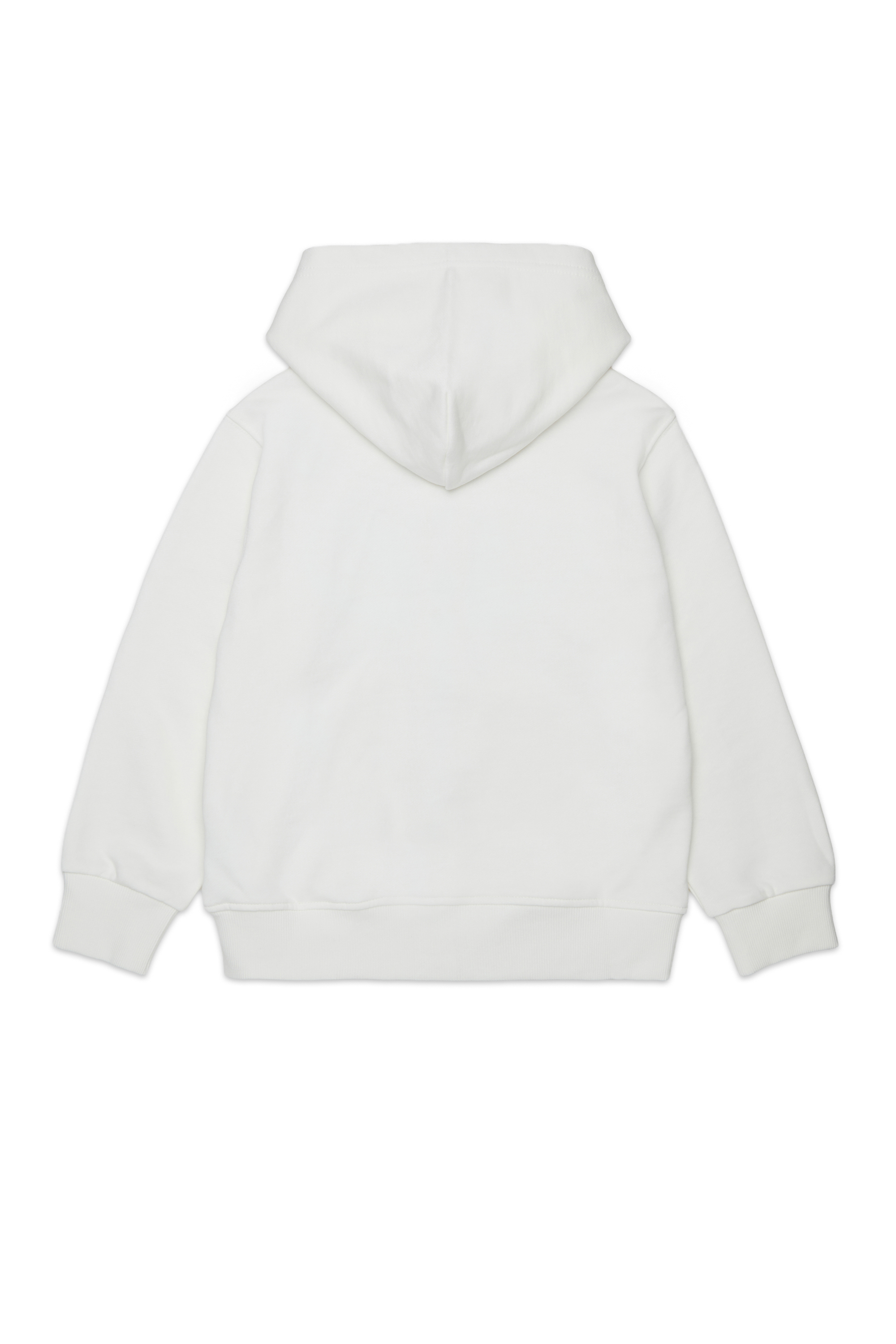 Diesel - SLOGY OVER, Sweat &agrave; capuche zipp&eacute; avec maxi imprim&eacute; Homme in Blanc - 2
