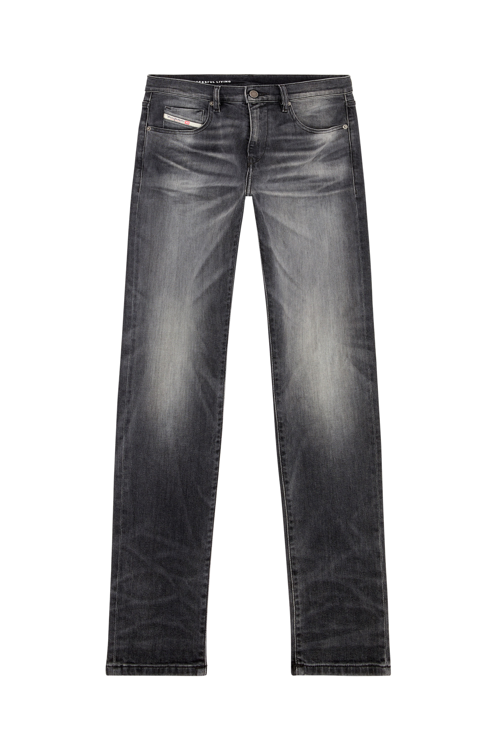 Diesel - Slim Jeans 2019 D-Strukt 09J52, Noir/Gris foncé - Image 3