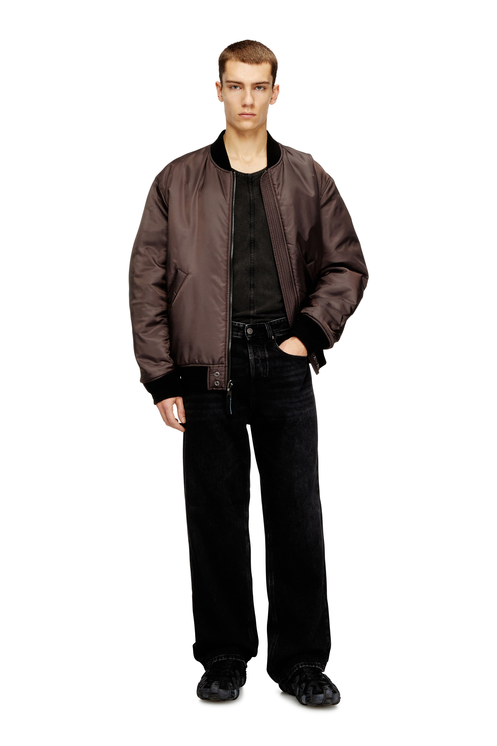 Diesel - Relaxed Jeans 2001 D-Macro 09P09 Homme, Noir/Gris foncé - Image 2